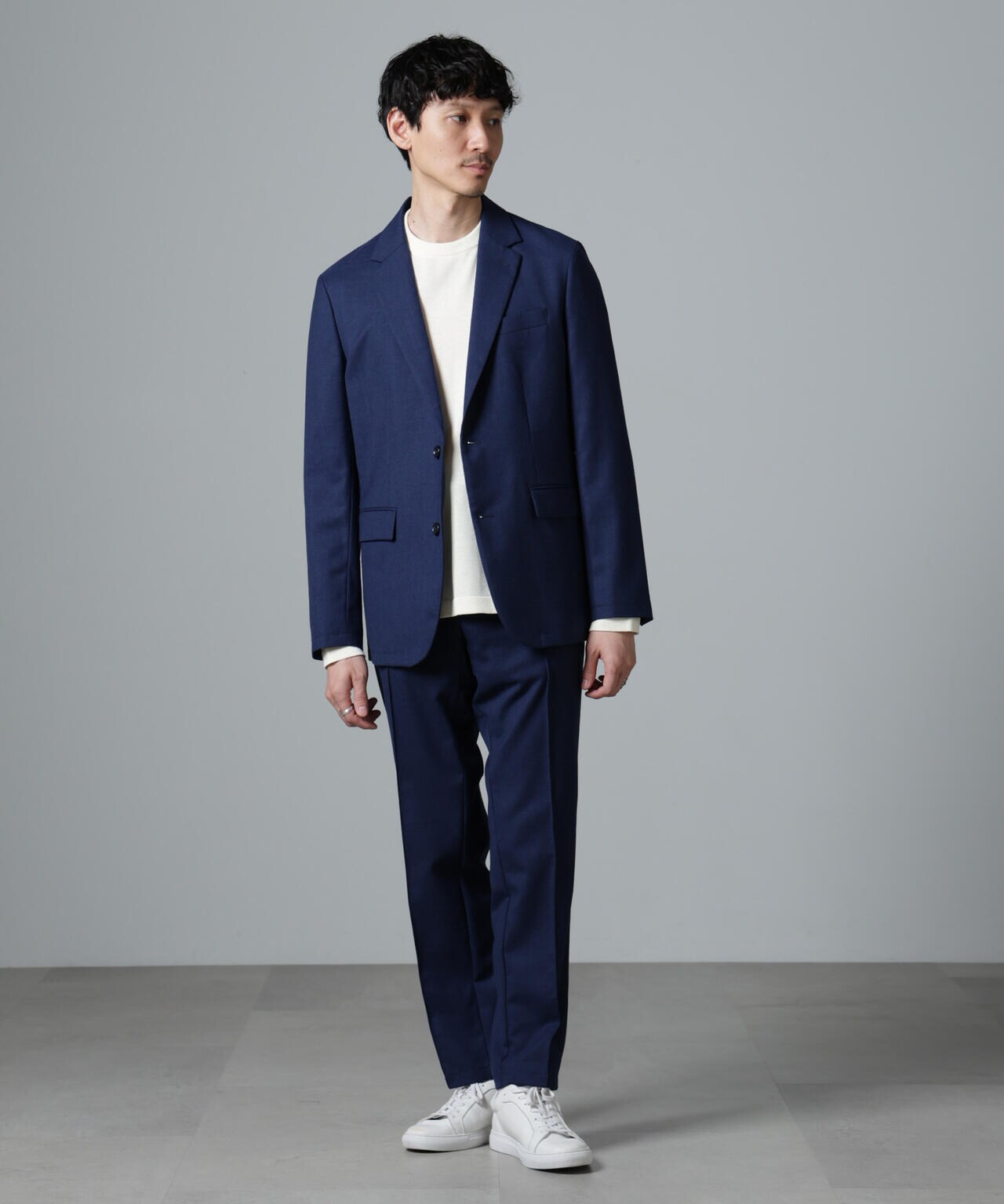 「N TROUSERS PREMIUM」RENURウール混洗えるサキソニーパンツ(セットアップ可)