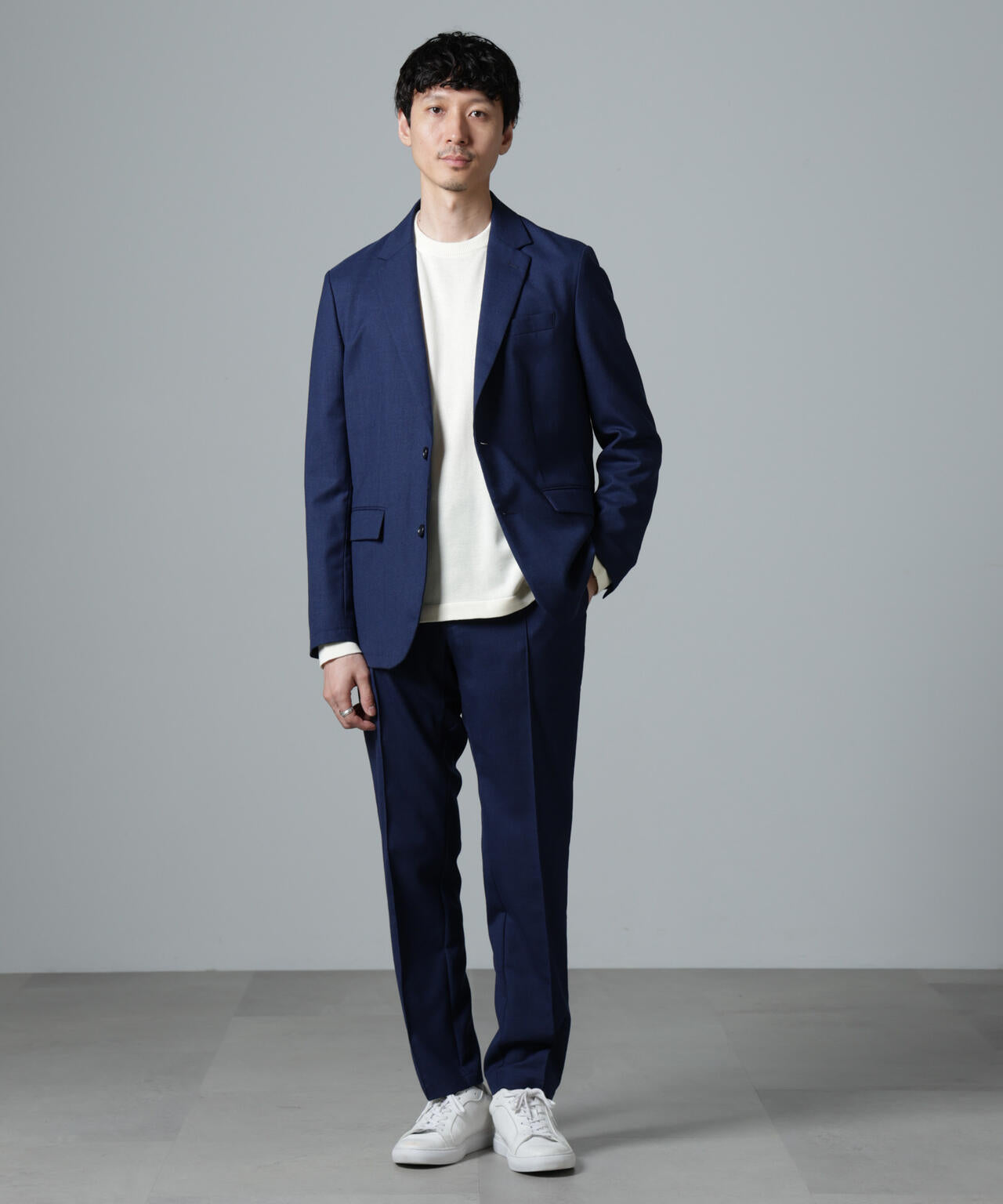 「N TROUSERS PREMIUM」RENURウール混洗えるサキソニーパンツ(セットアップ可)