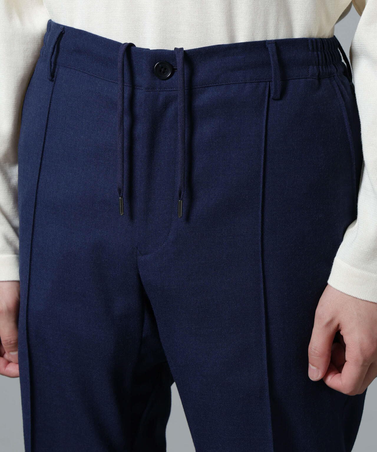 「N TROUSERS PREMIUM」RENURウール混洗えるサキソニーパンツ(セットアップ可)