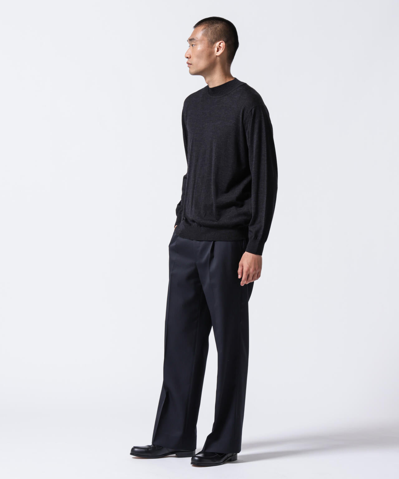 「ASSEMBLANC」クリースワイドパンツ(セットアップ可)