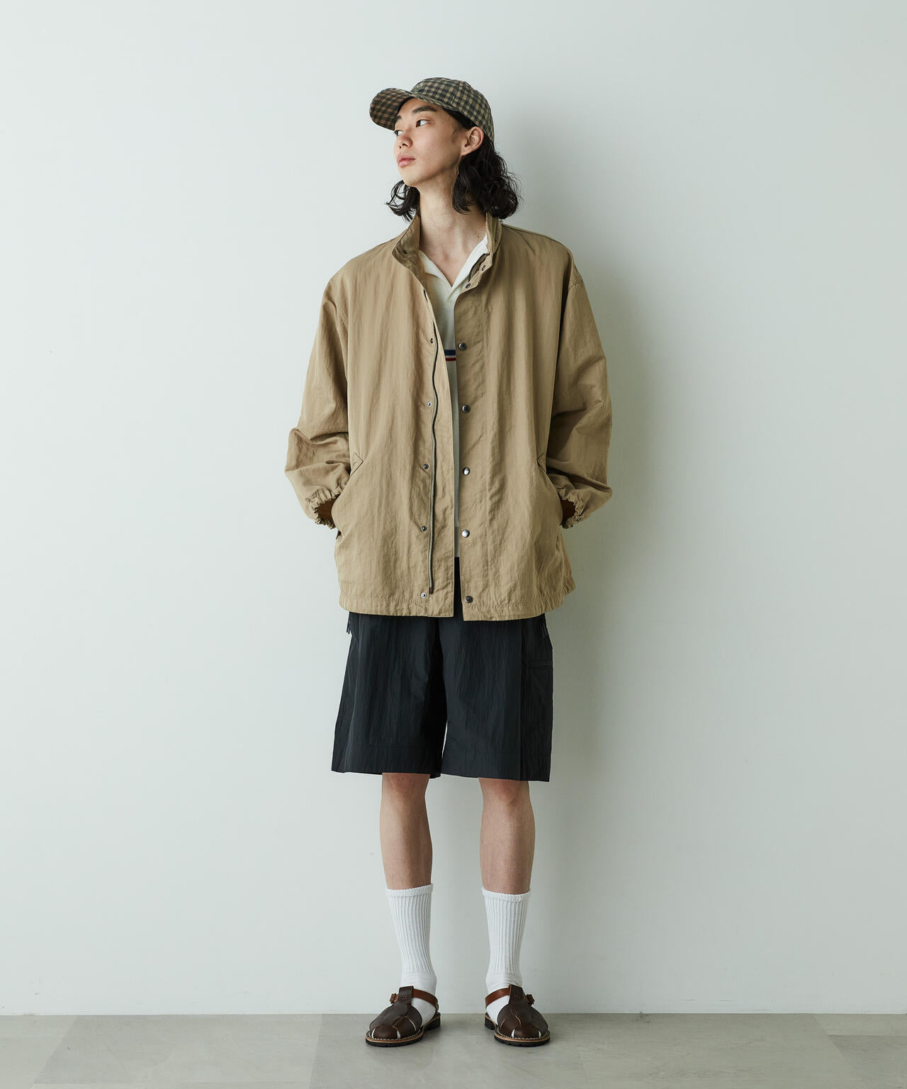 「HOTEL PALACE」オテルパラス ナイロンテックルーズシルエットコーチブルゾン