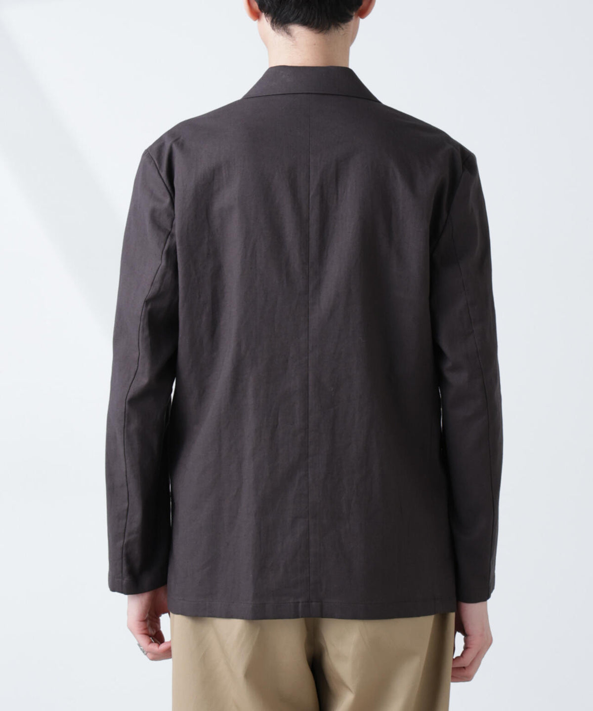 「BELGIUM LINEN FABRICS」リネンコットンダブルジャケット(セットアップ可)