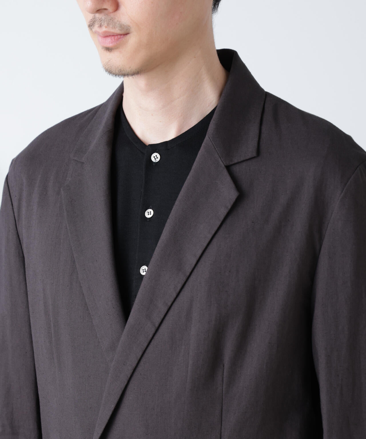 「BELGIUM LINEN FABRICS」リネンコットンダブルジャケット(セットアップ可)