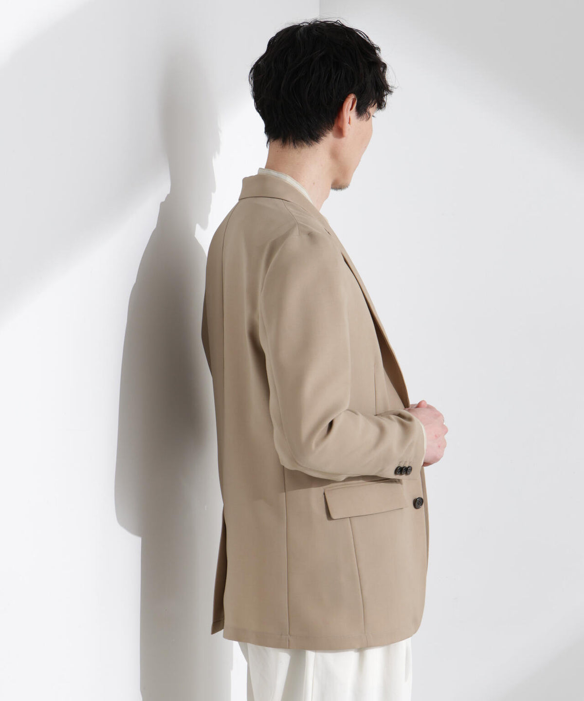 「N JACKET PREMIUM」強撚ピケストレッチジャケット(セットアップ可)
