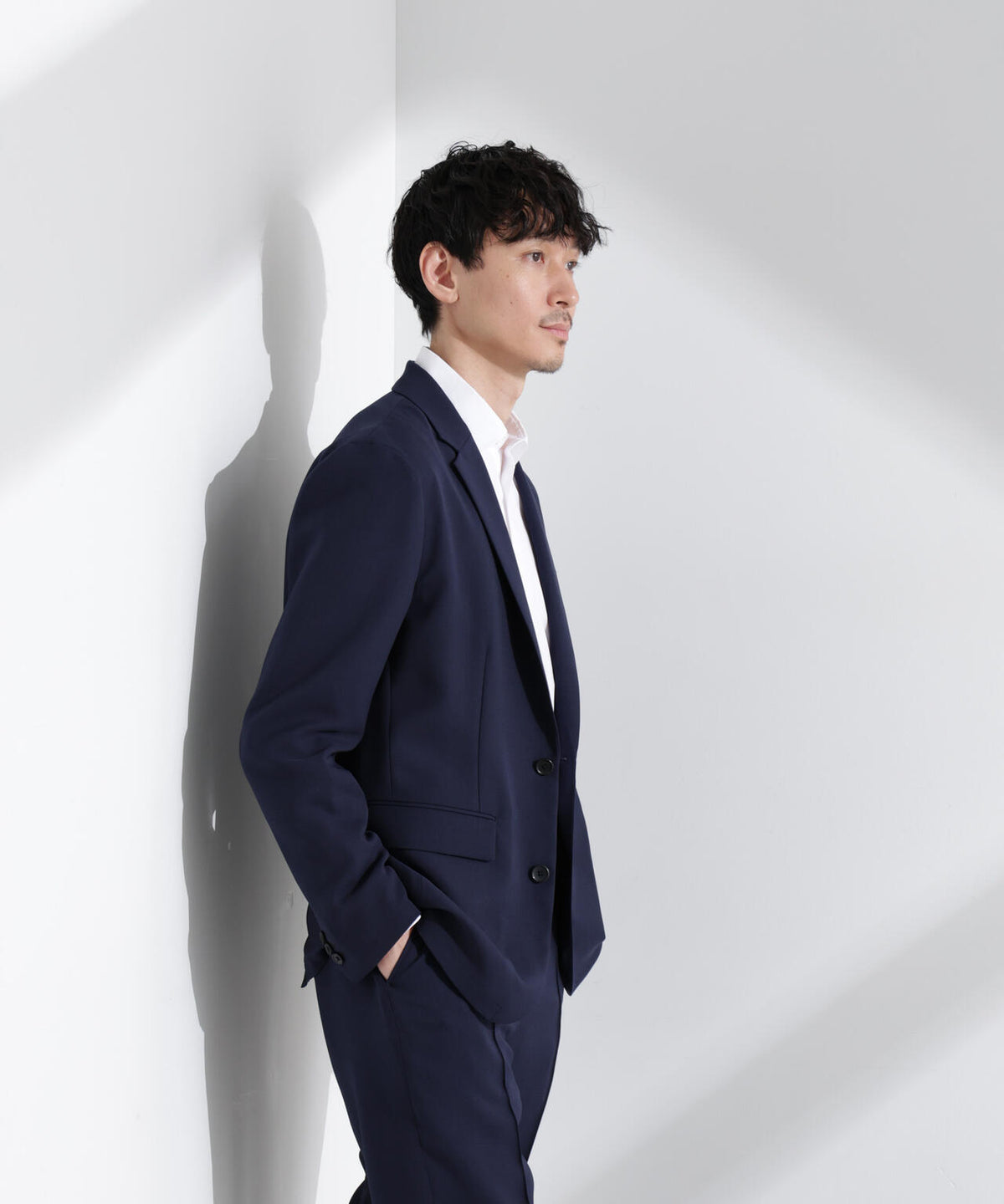 「N JACKET PREMIUM」強撚ピケストレッチジャケット(セットアップ可)