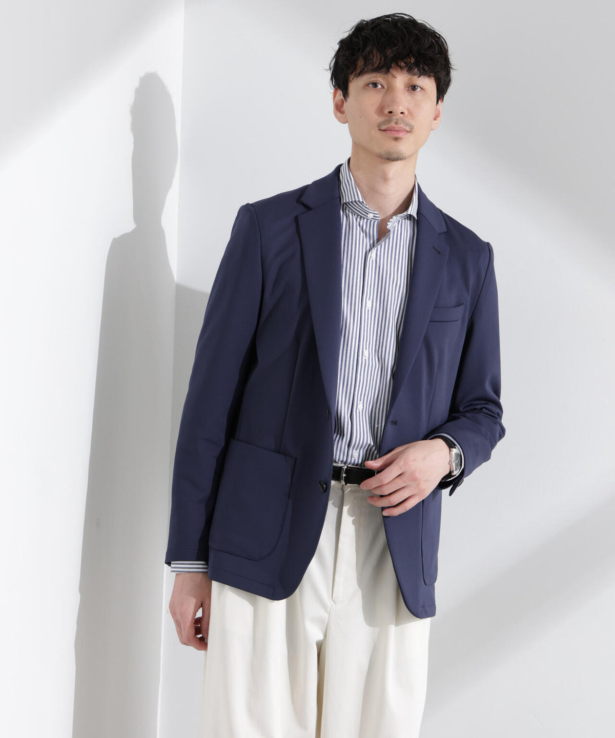 「N JACKET BASIC」TEXBRID(R)ポンチストレッチジャケット(セットアップ可)