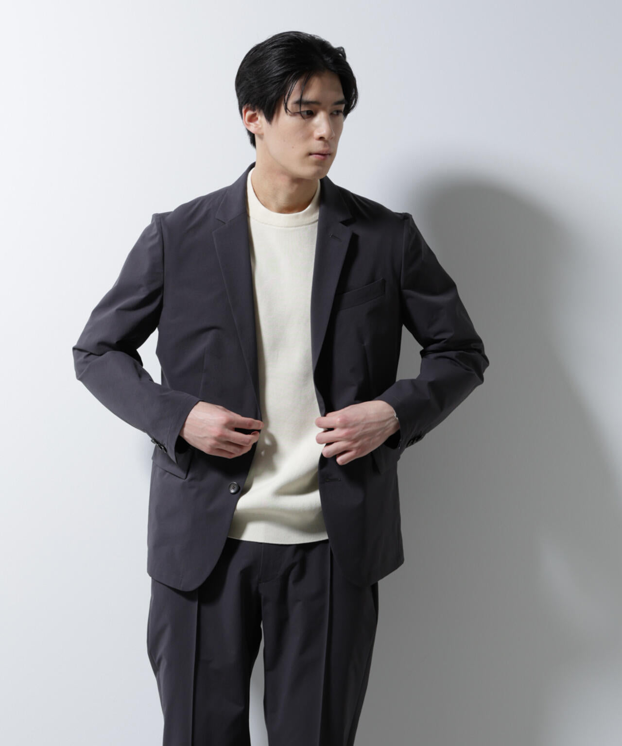 「N JACKET BASIC」ダントツオチール防汚テックストレッチジャケット(セットアップ可)