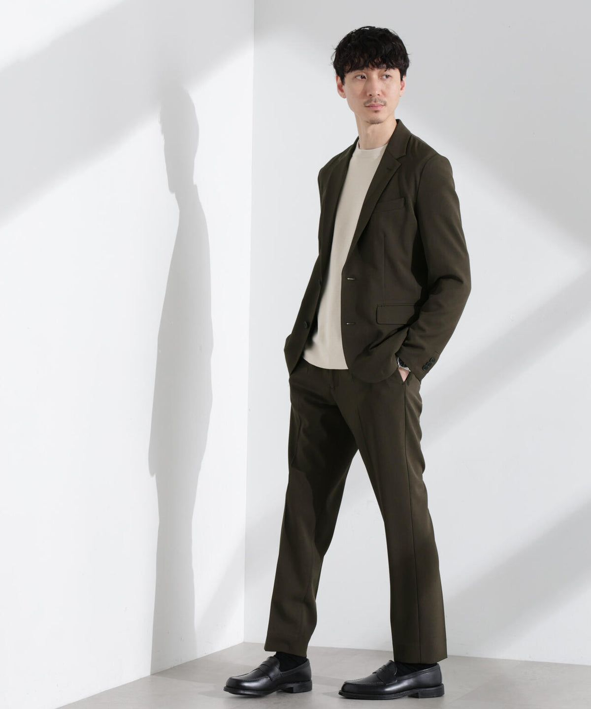 「Damerino」メランジドライツイル4WAYストレッチセットアップ