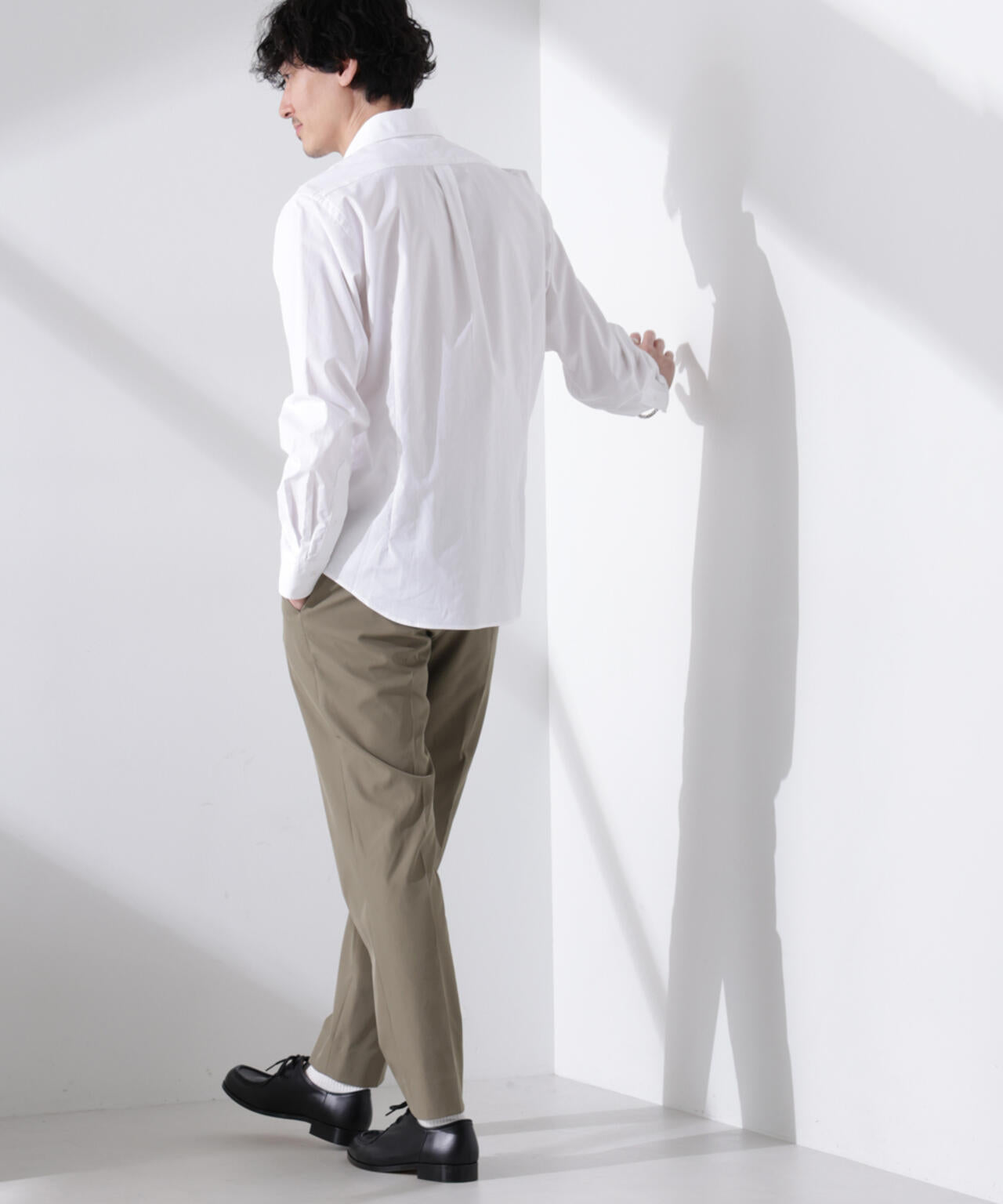 「N shirt」Anti Soaked(R) 汗染み防止セミワイドカラーシャツ長袖