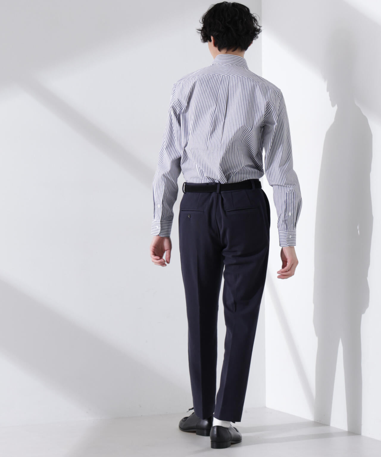 「N shirt」Anti Soaked(R) 汗染み防止セミワイドカラーシャツ長袖