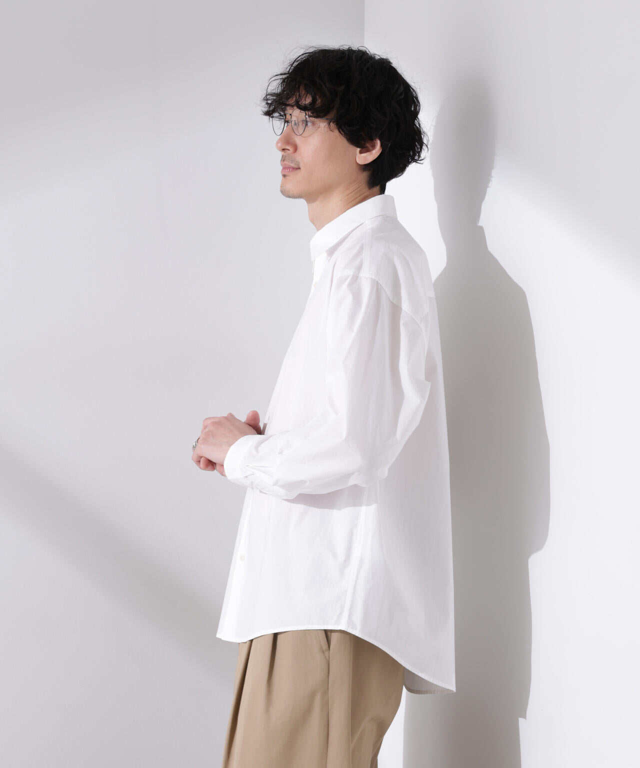 「大人のワイドシャツ」レギュラーカラー 長袖