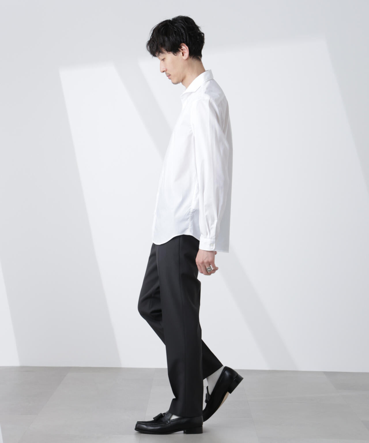 「ICE FLOW LINEN」カッタウェイシャツ 長袖