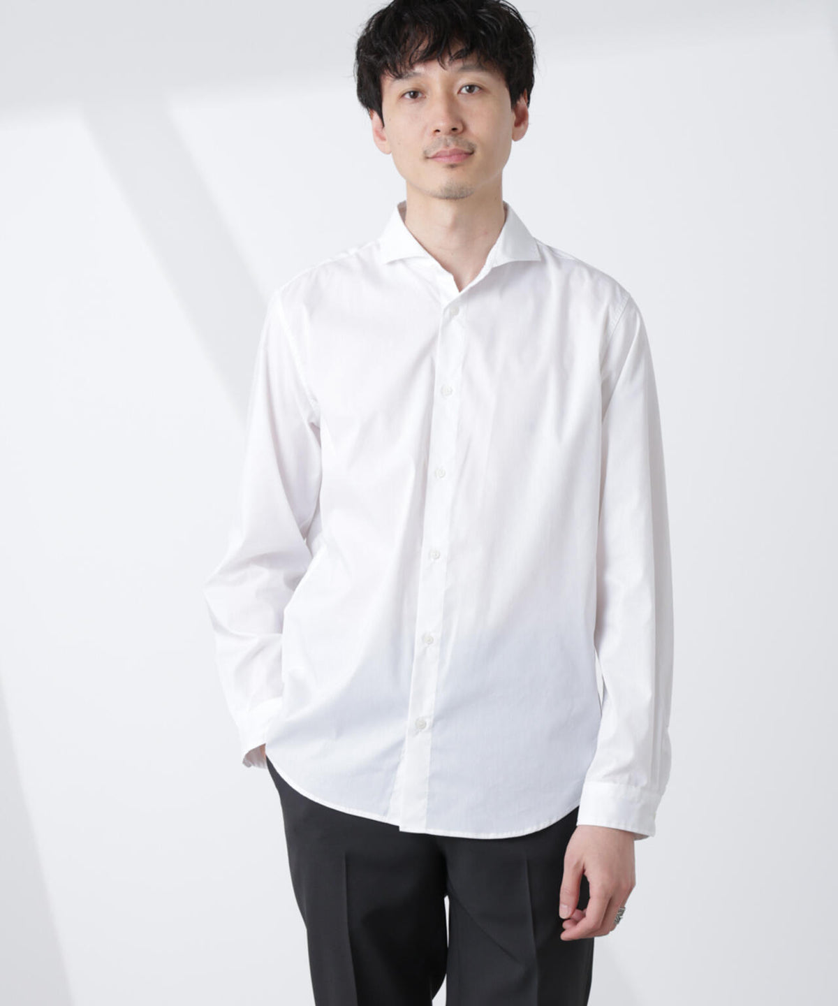「ICE FLOW LINEN」カッタウェイシャツ 長袖