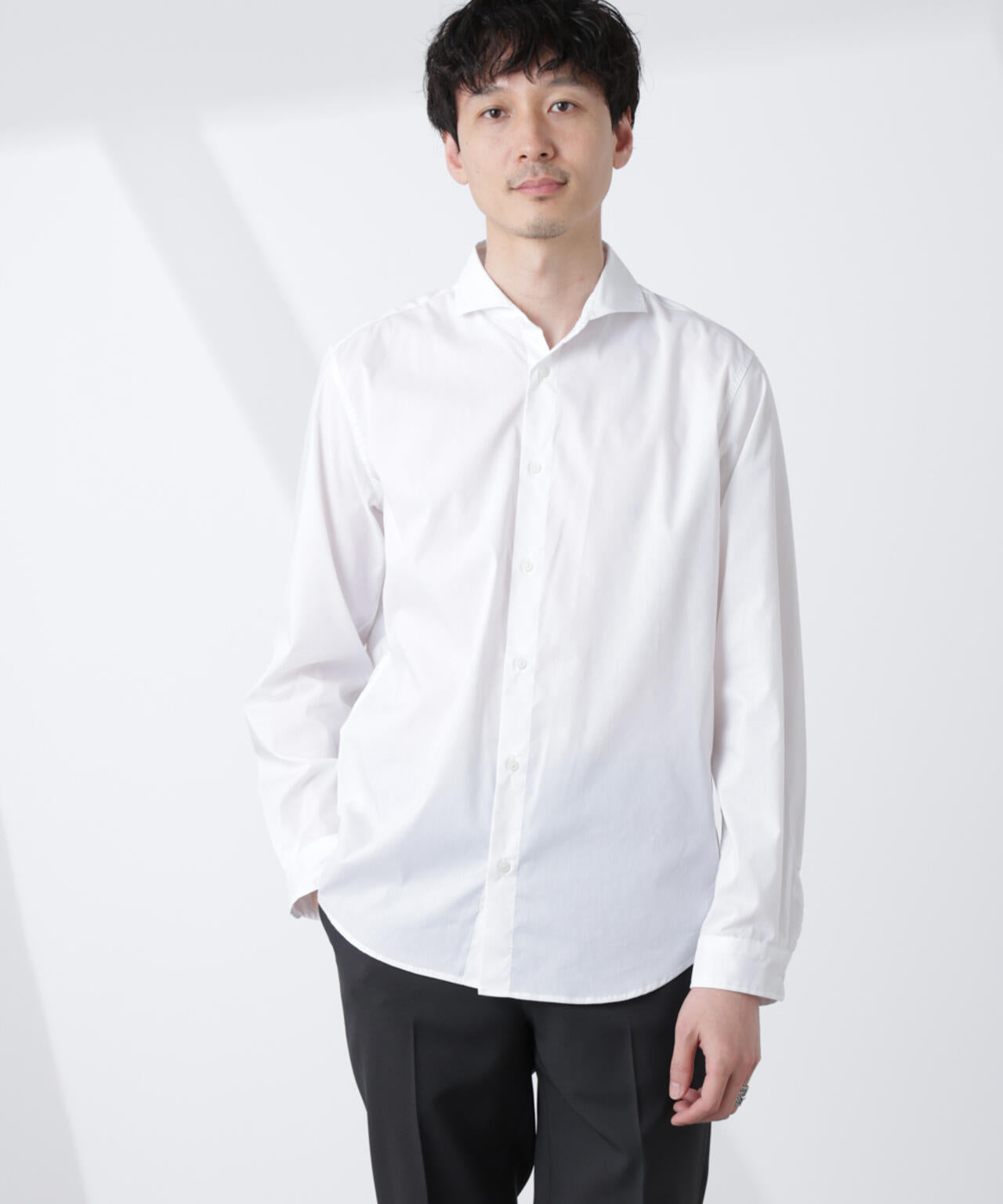 「ICE FLOW LINEN」カッタウェイシャツ 長袖