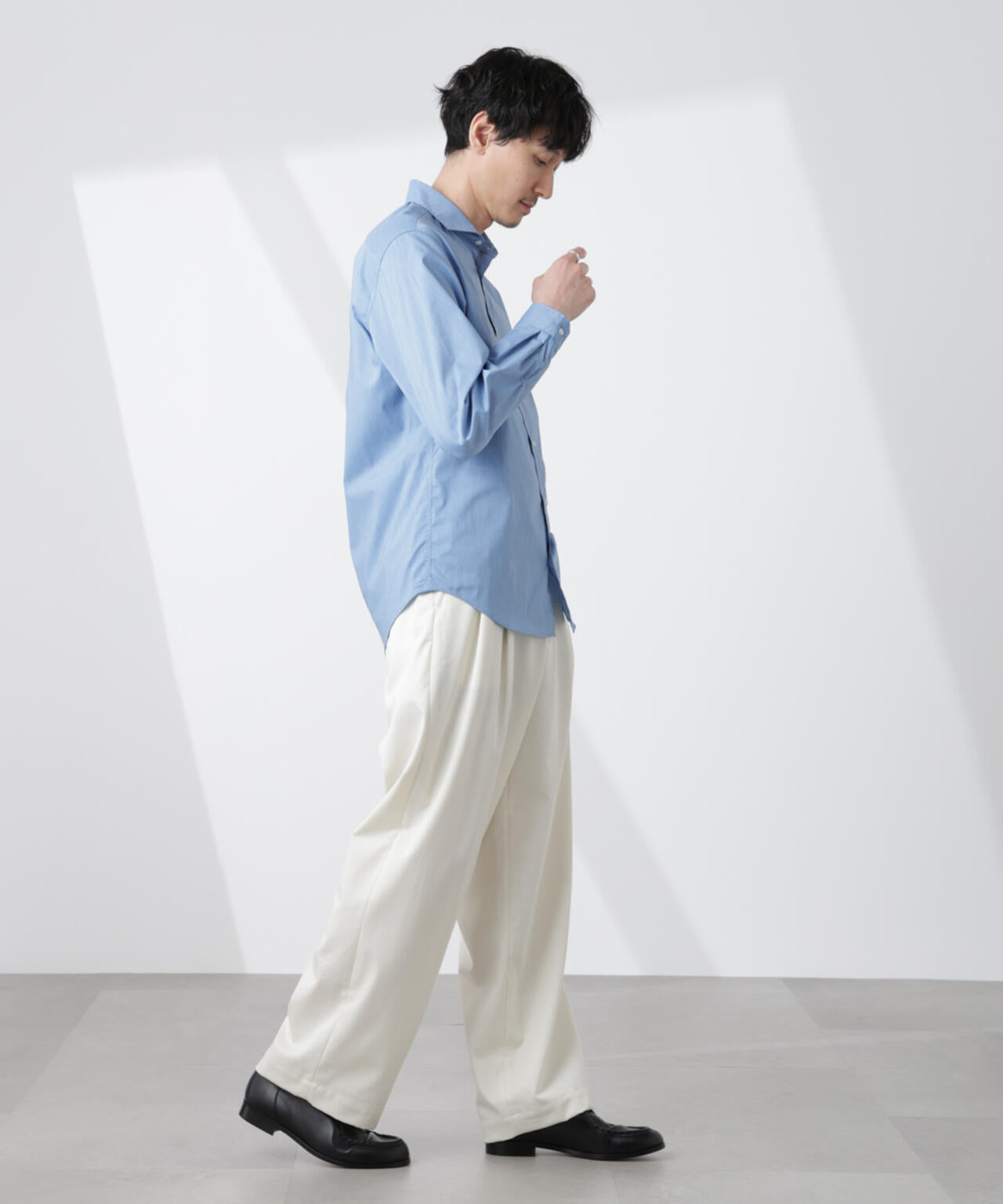 「ICE FLOW LINEN」カッタウェイシャツ 長袖