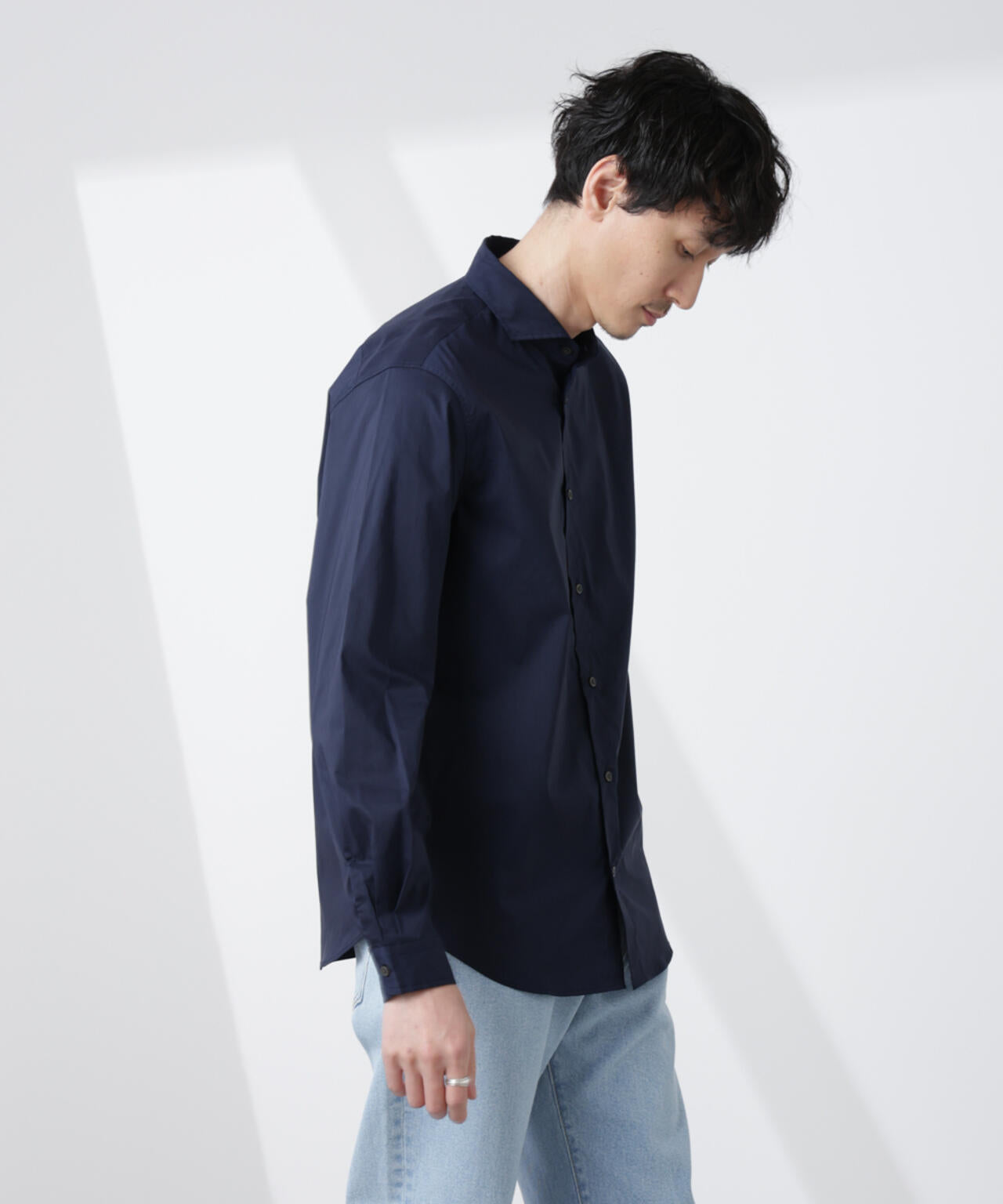 「ICE FLOW LINEN」カッタウェイシャツ 長袖