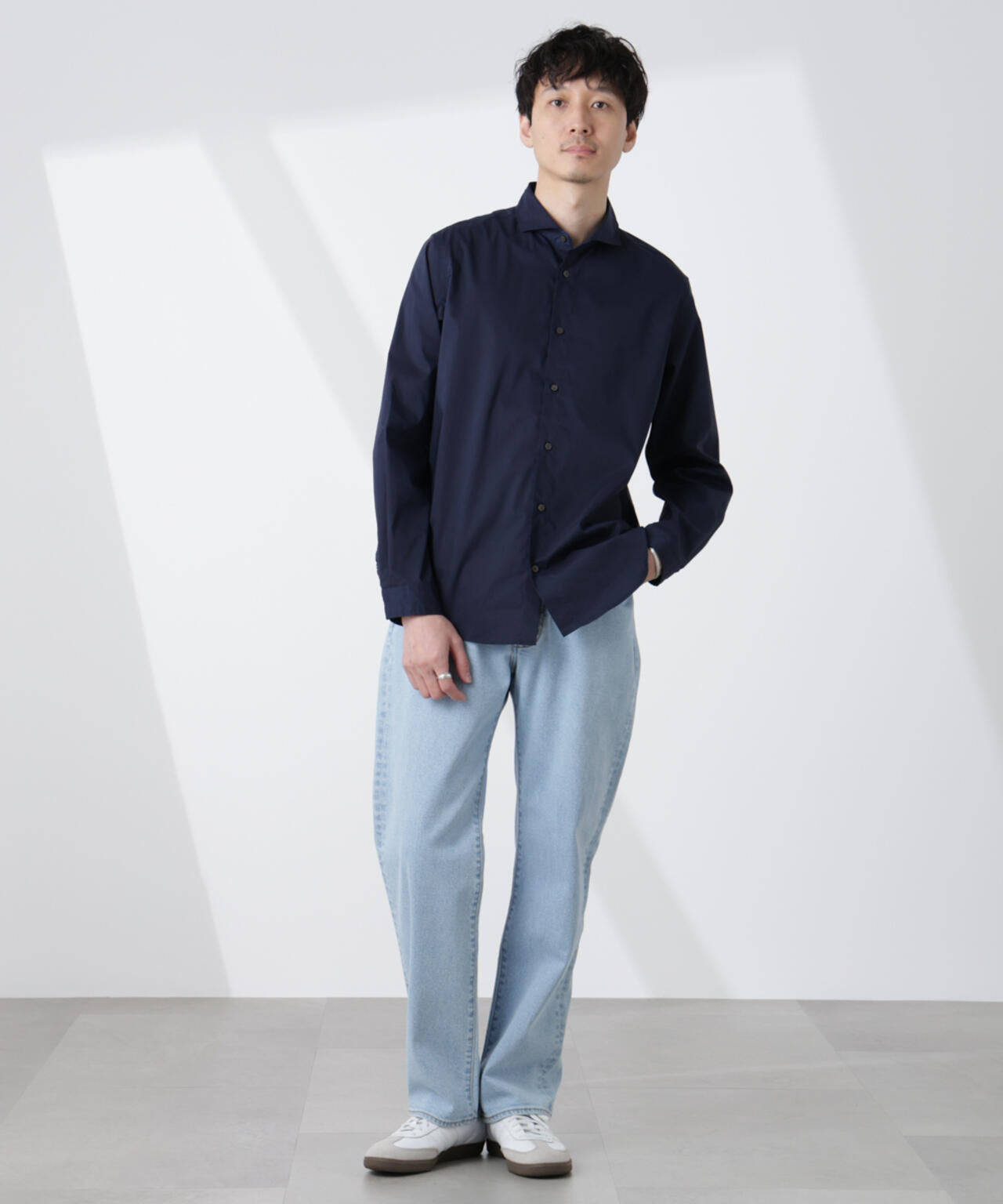 「ICE FLOW LINEN」カッタウェイシャツ 長袖