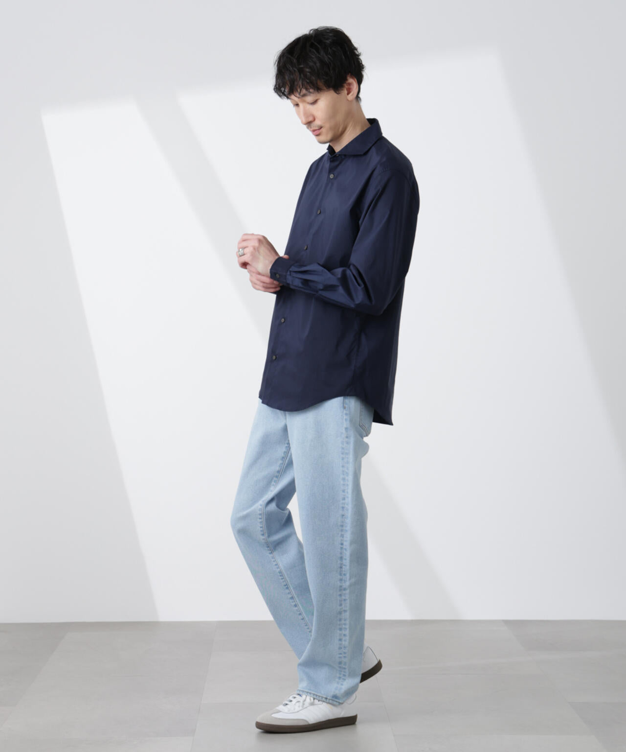 「ICE FLOW LINEN」カッタウェイシャツ 長袖