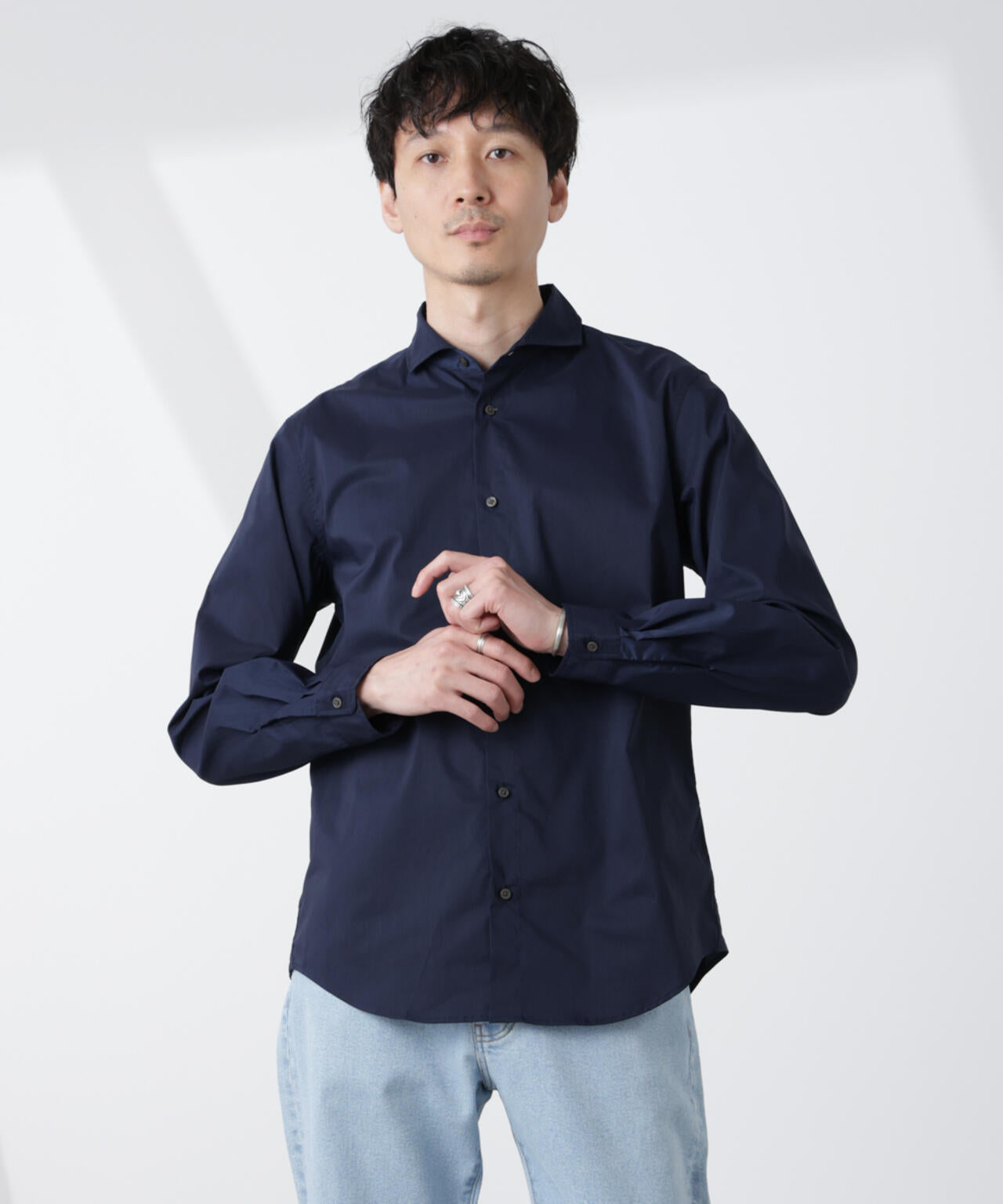 「ICE FLOW LINEN」カッタウェイシャツ 長袖