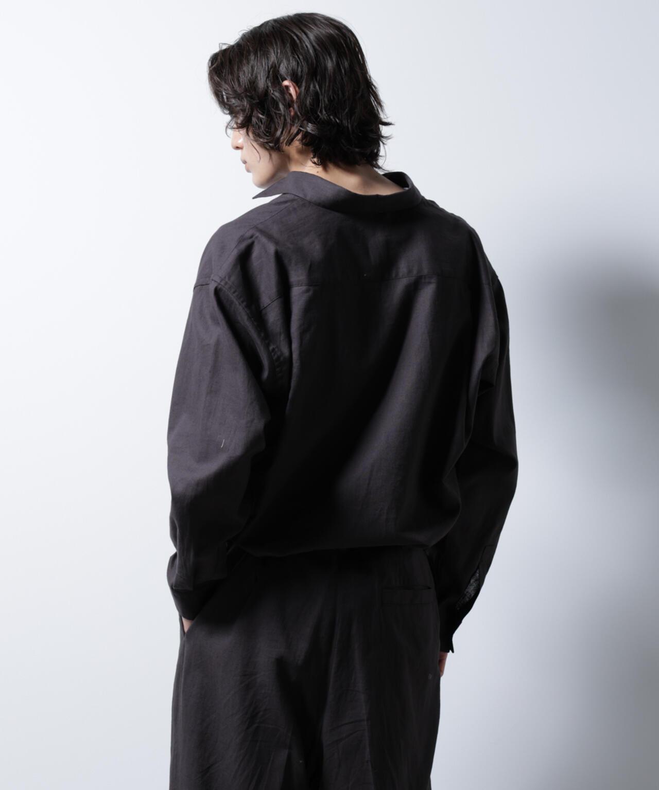 「BELGIUM LINEN FABRICS」リネンコットンレギュラーシャツ