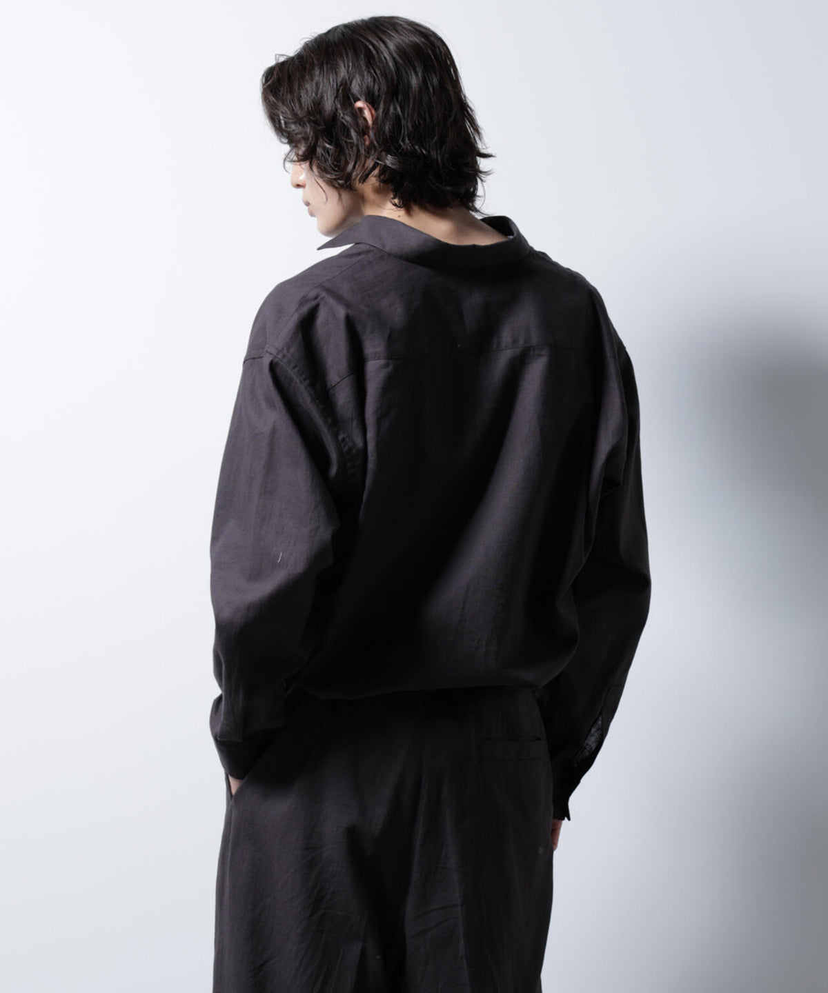 「BELGIUM LINEN FABRICS」リネンコットンレギュラーシャツ