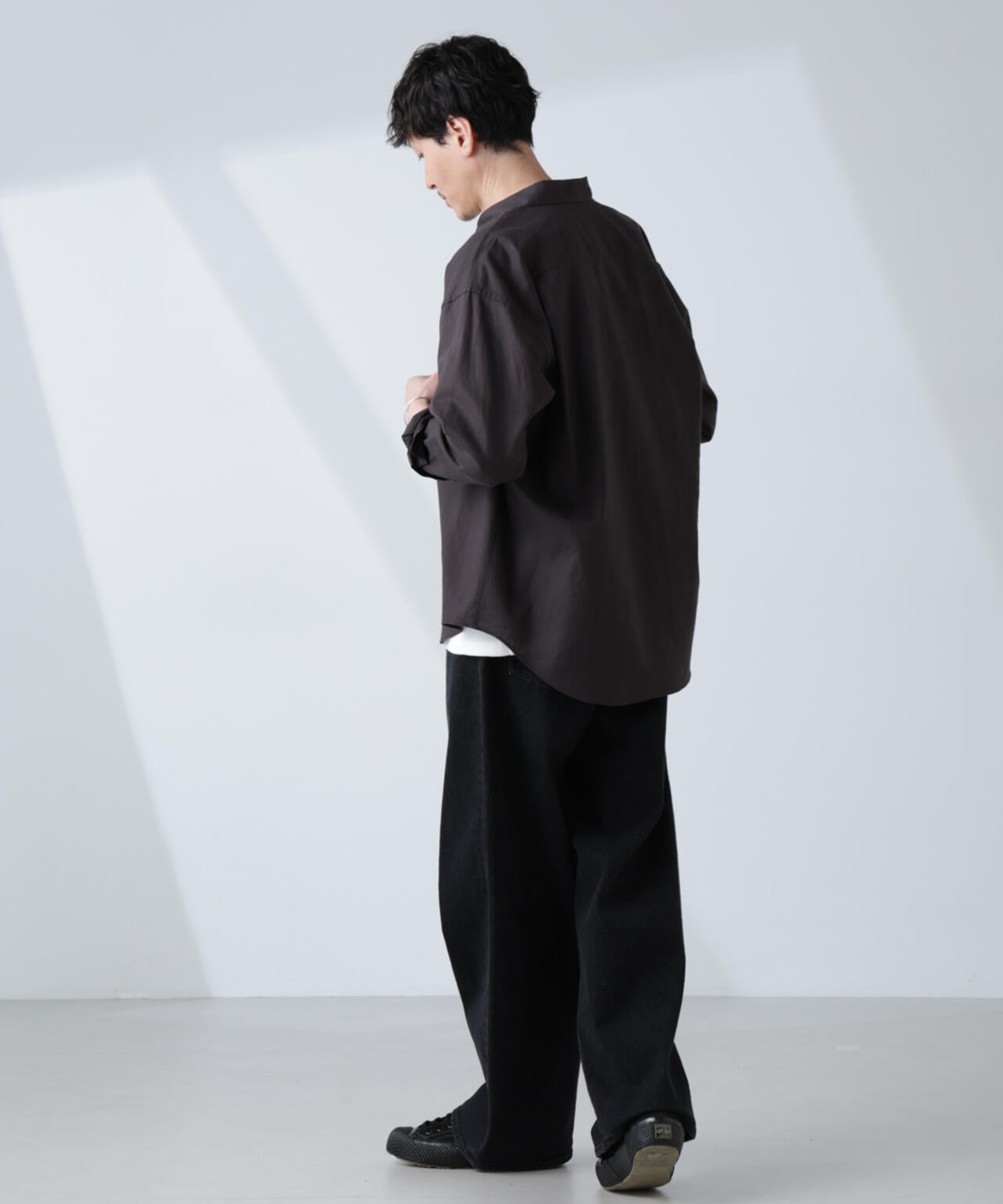 「BELGIUM LINEN FABRICS」リネンコットンレギュラーシャツ