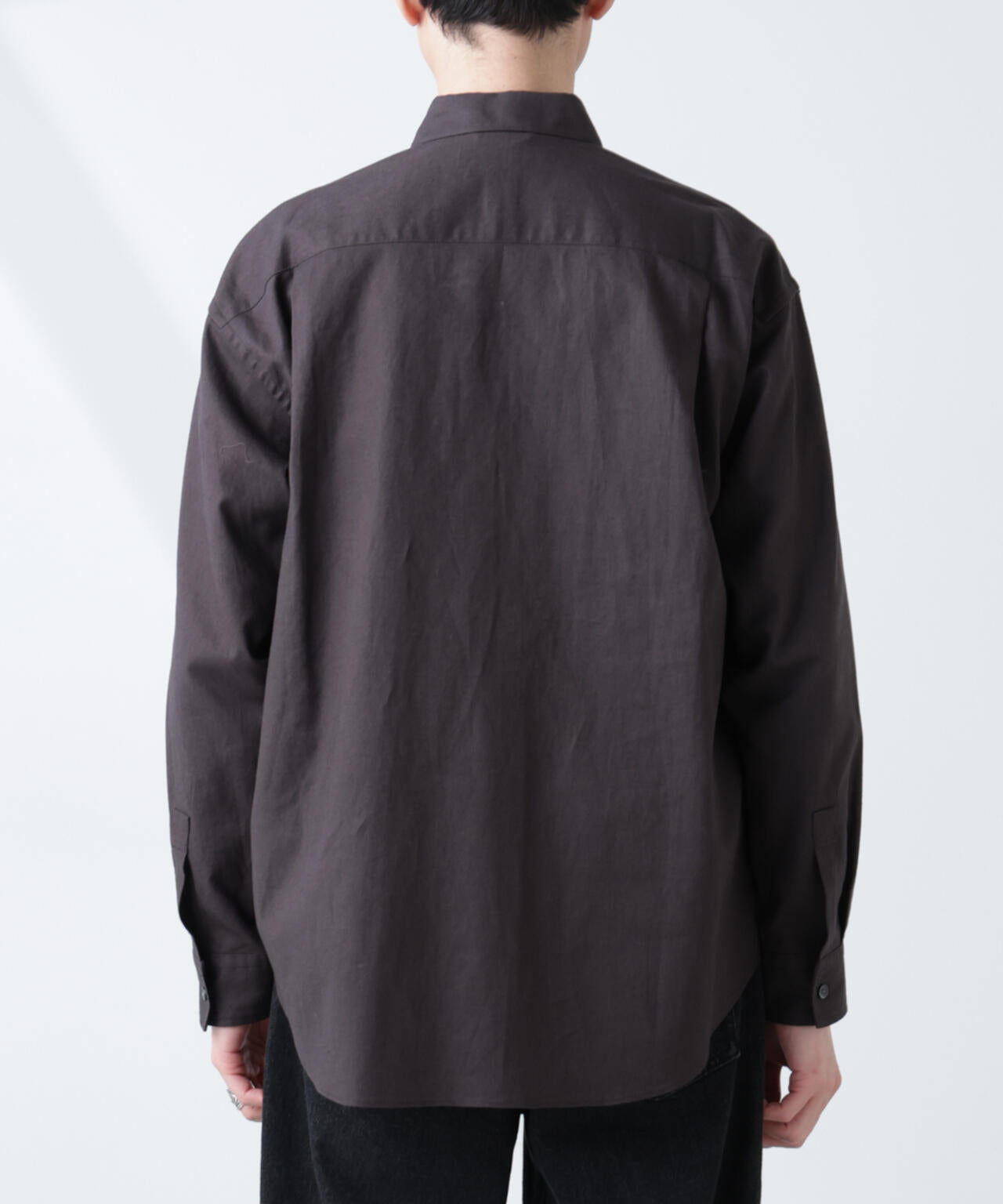 「BELGIUM LINEN FABRICS」リネンコットンレギュラーシャツ