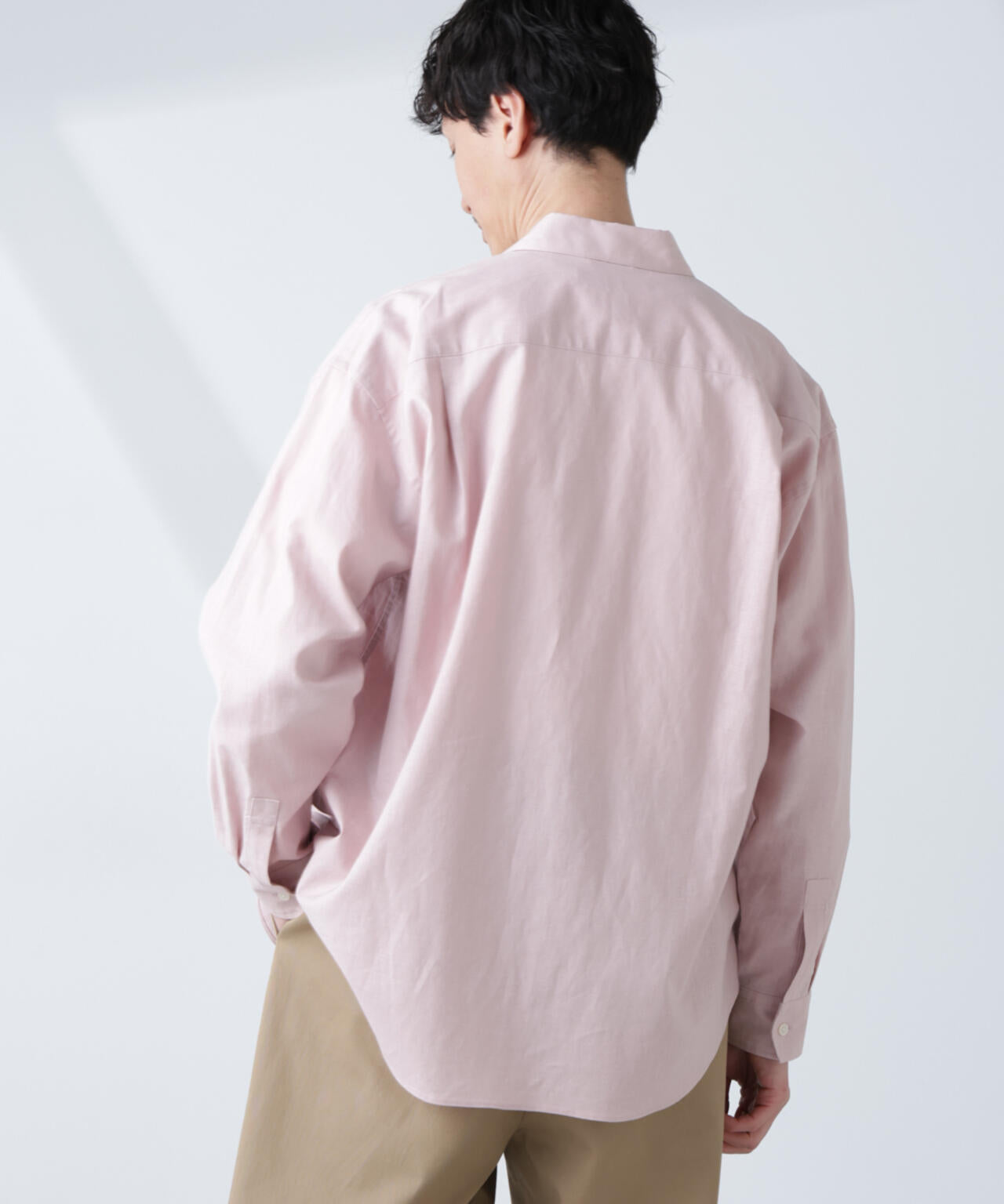 「BELGIUM LINEN FABRICS」リネンコットンレギュラーシャツ