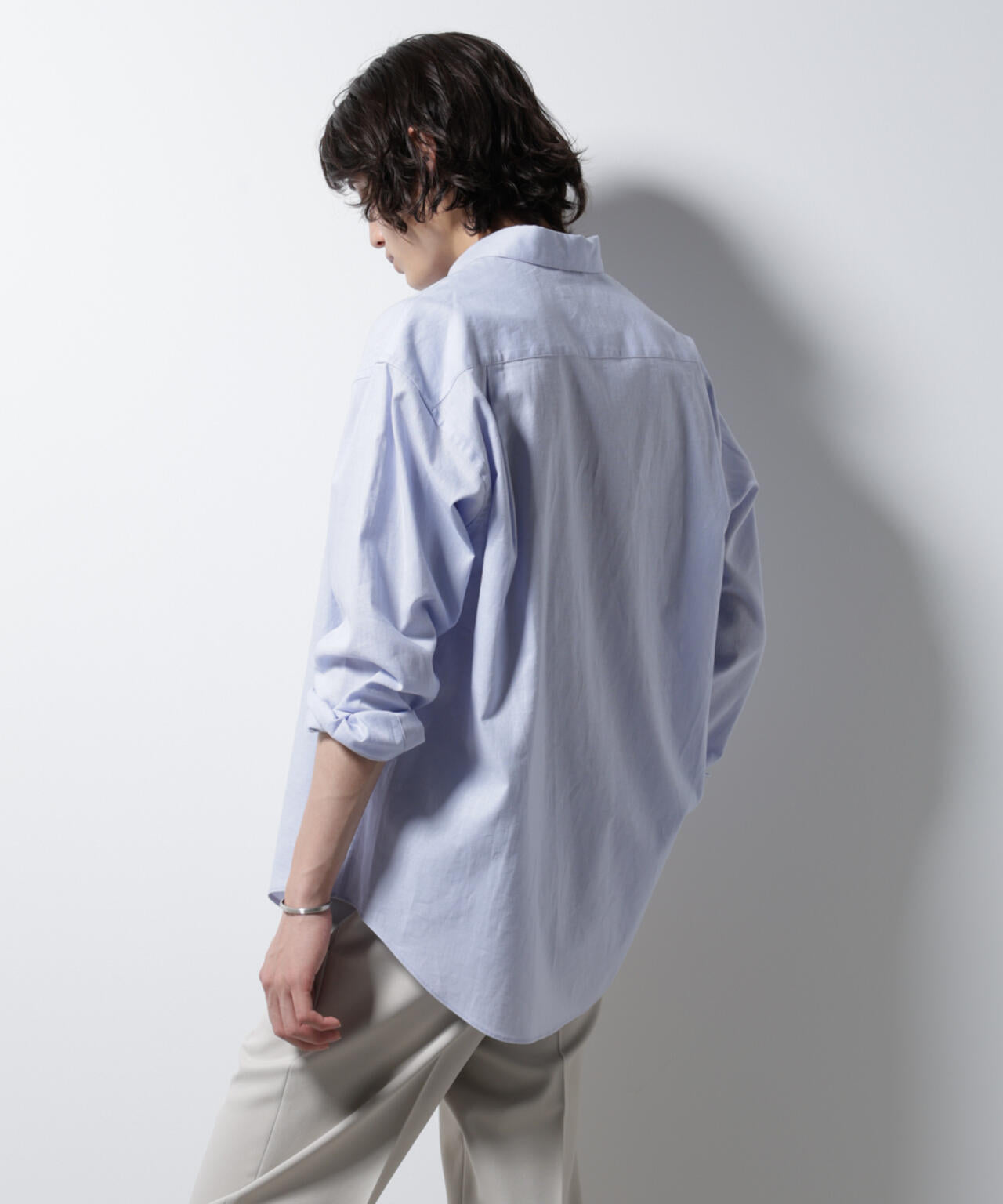「BELGIUM LINEN FABRICS」リネンコットンレギュラーシャツ