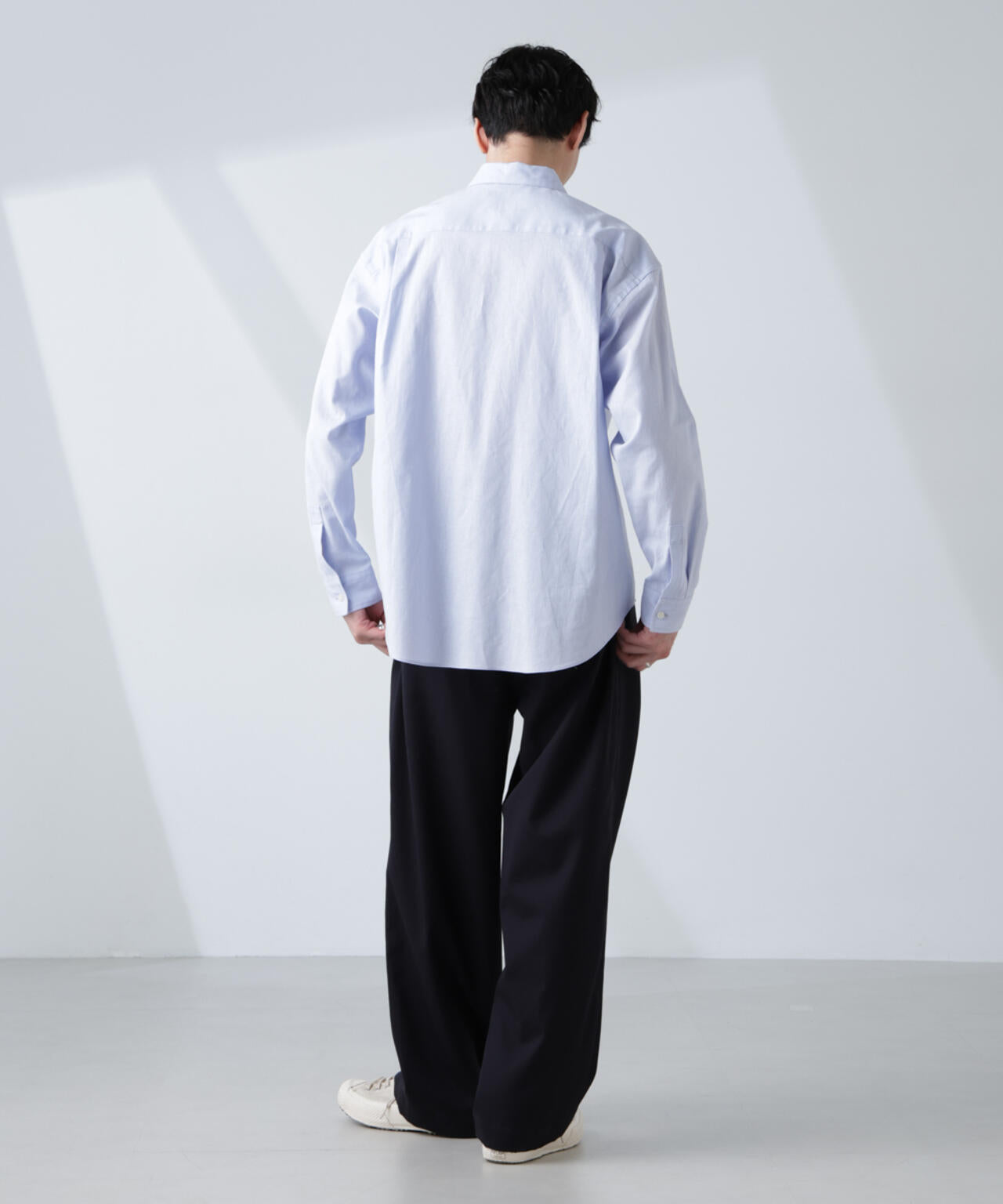 「BELGIUM LINEN FABRICS」リネンコットンレギュラーシャツ