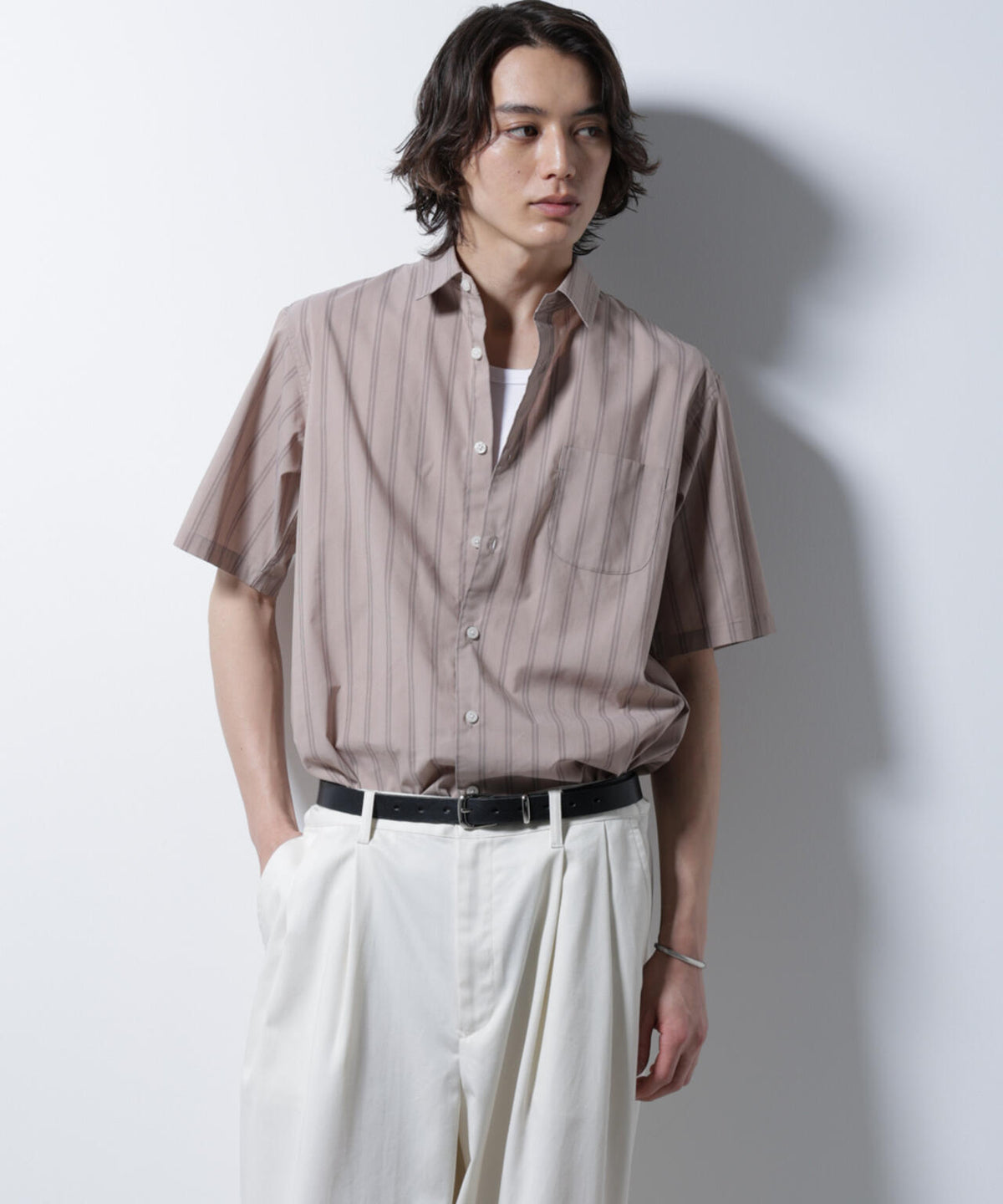 「ICE FLOW LINEN」バリエーションシャツ 半袖