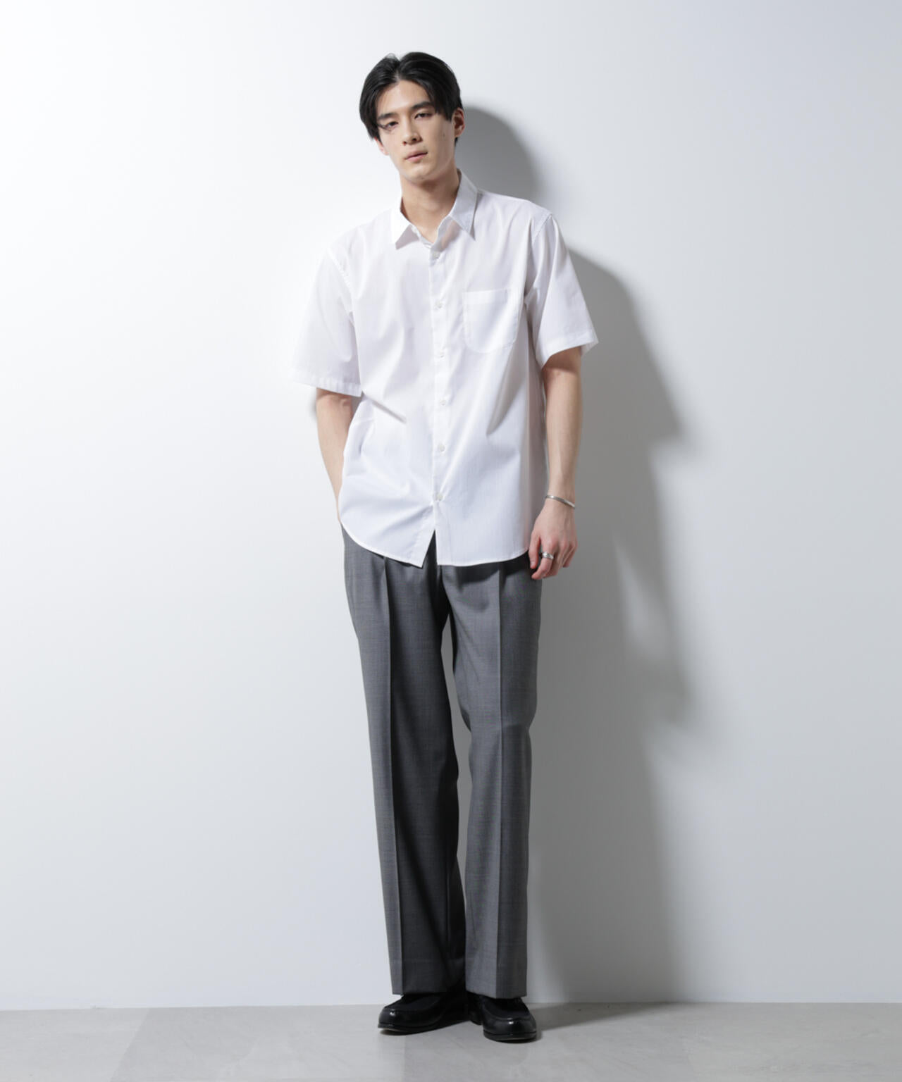 「ICE FLOW LINEN」レギュラーカラーシャツ 半袖