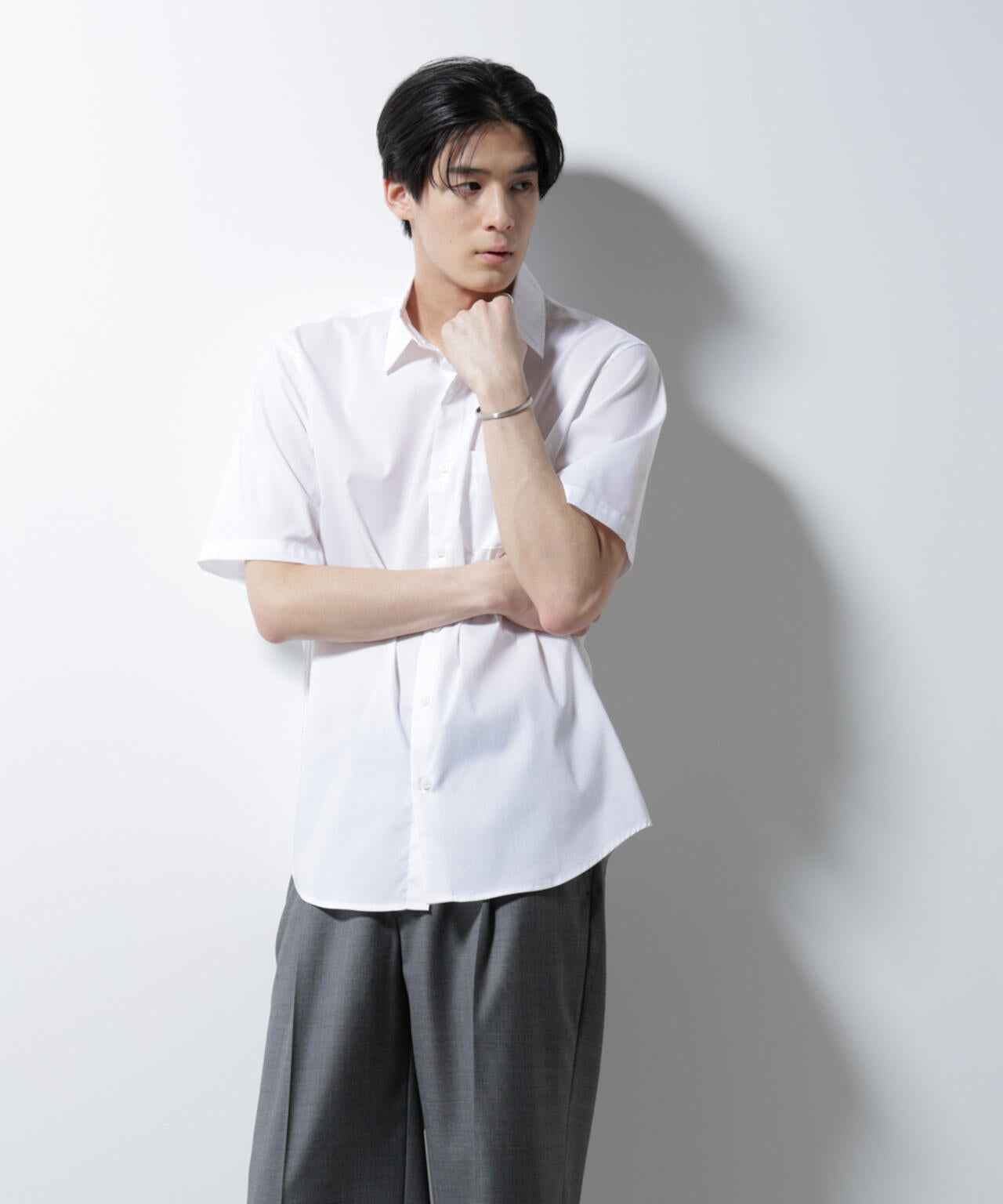 「ICE FLOW LINEN」レギュラーカラーシャツ 半袖