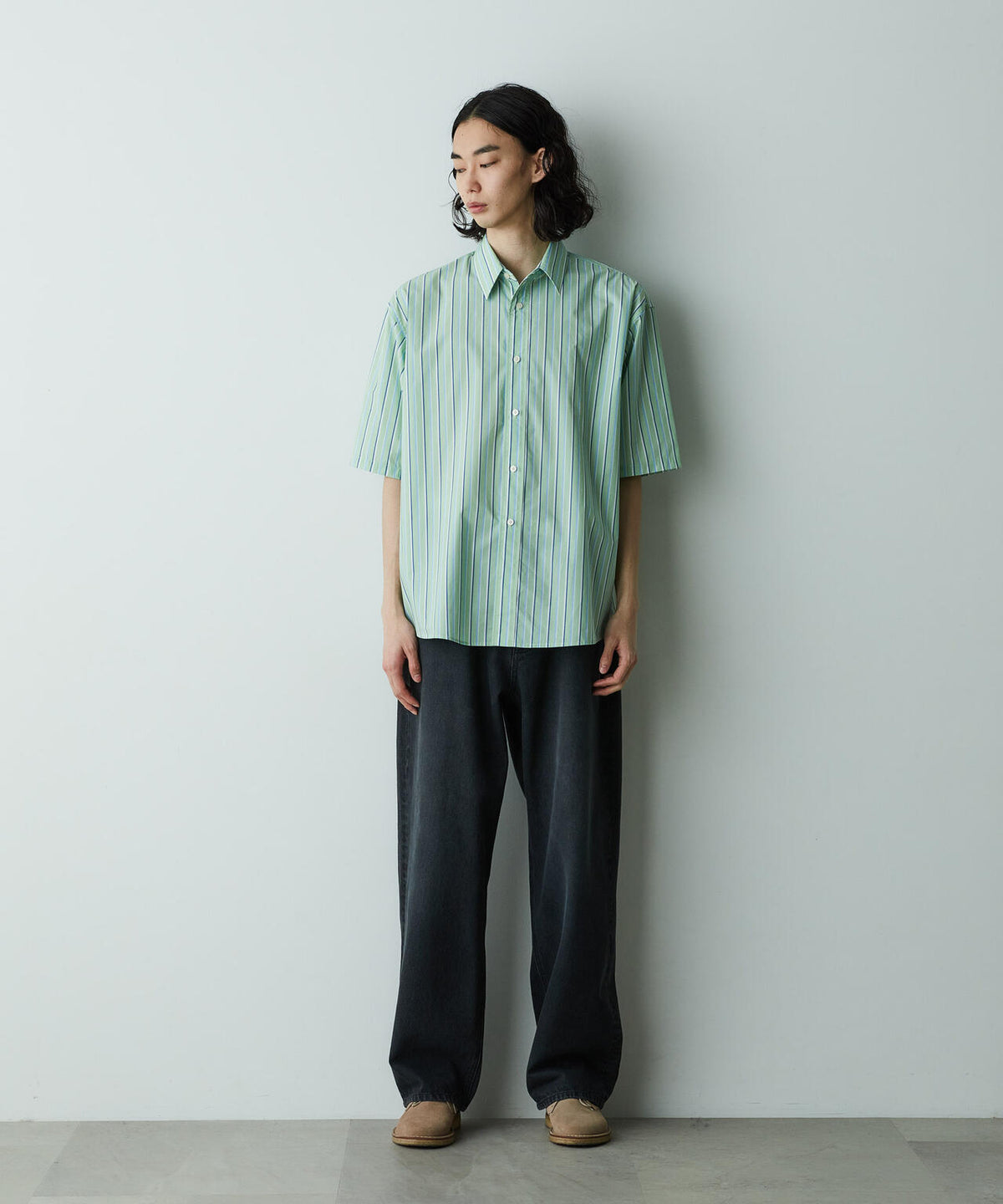 「HOTEL PALACE」オテルパラス レギュラーカラールーズシルエット 半袖シャツ