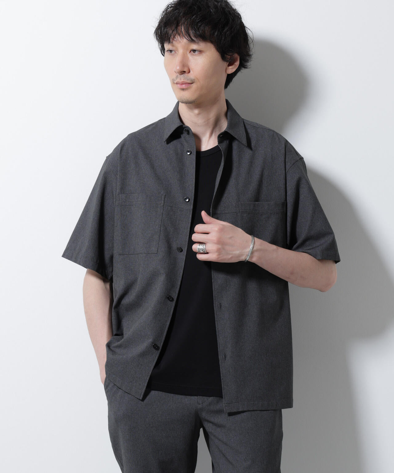 DotAir(R)ミニホールストレッチシャツ半袖/吸水速乾(セットアップ可)