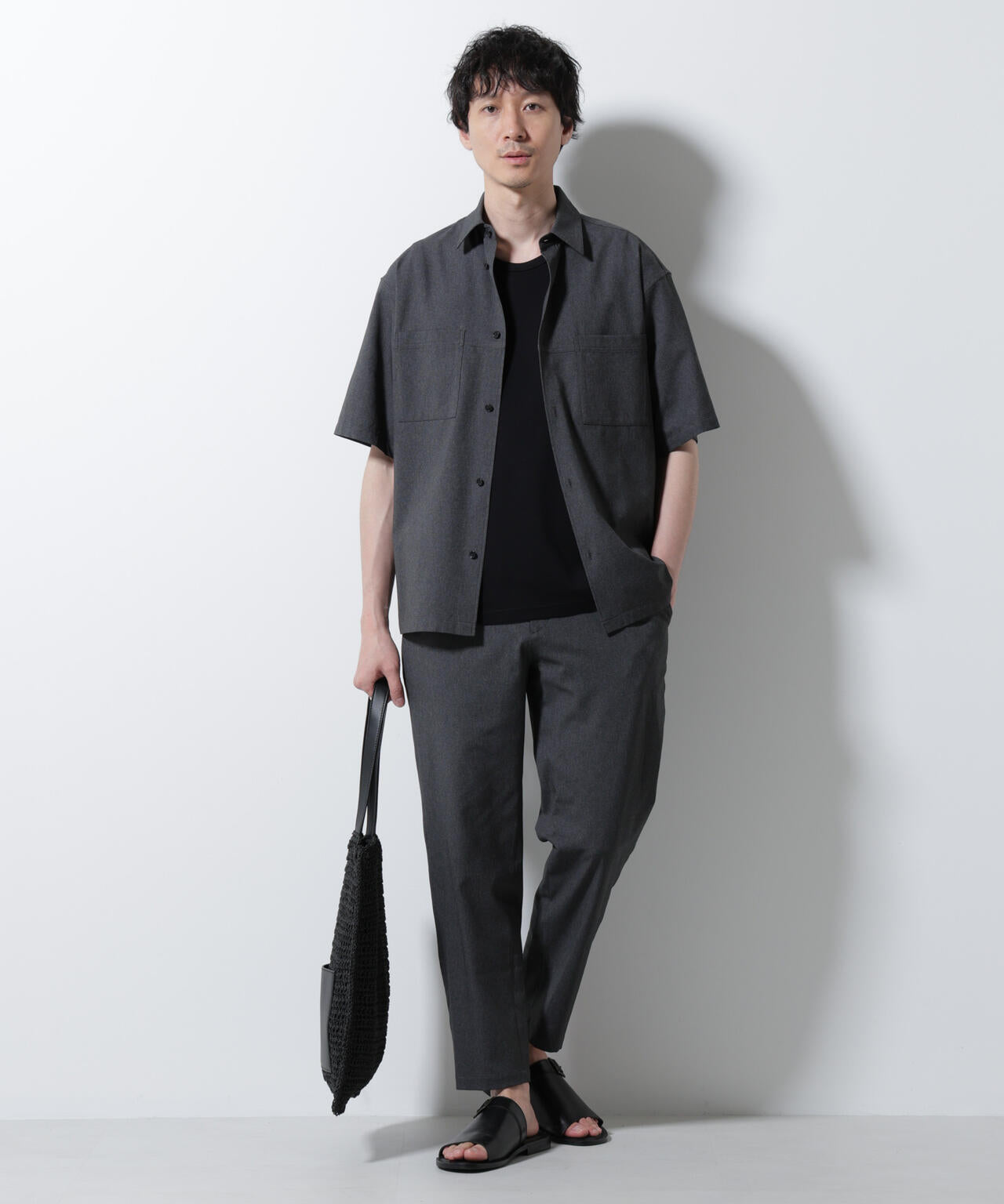 DotAir(R)ミニホールストレッチシャツ半袖/吸水速乾(セットアップ可)