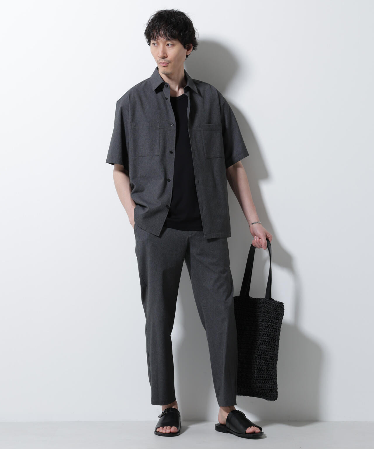 DotAir(R)ミニホールストレッチシャツ半袖/吸水速乾(セットアップ可)