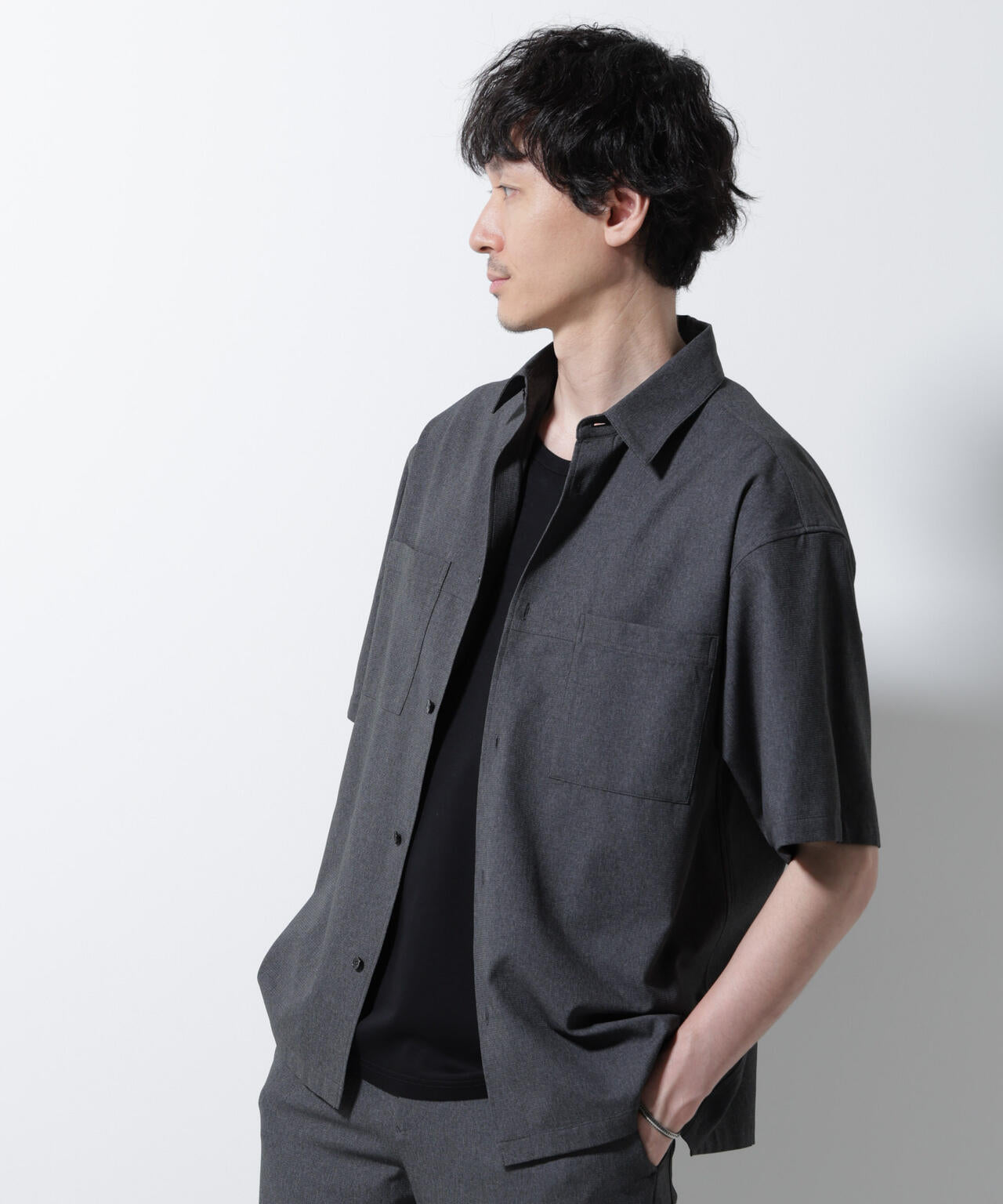 DotAir(R)ミニホールストレッチシャツ半袖/吸水速乾(セットアップ可)