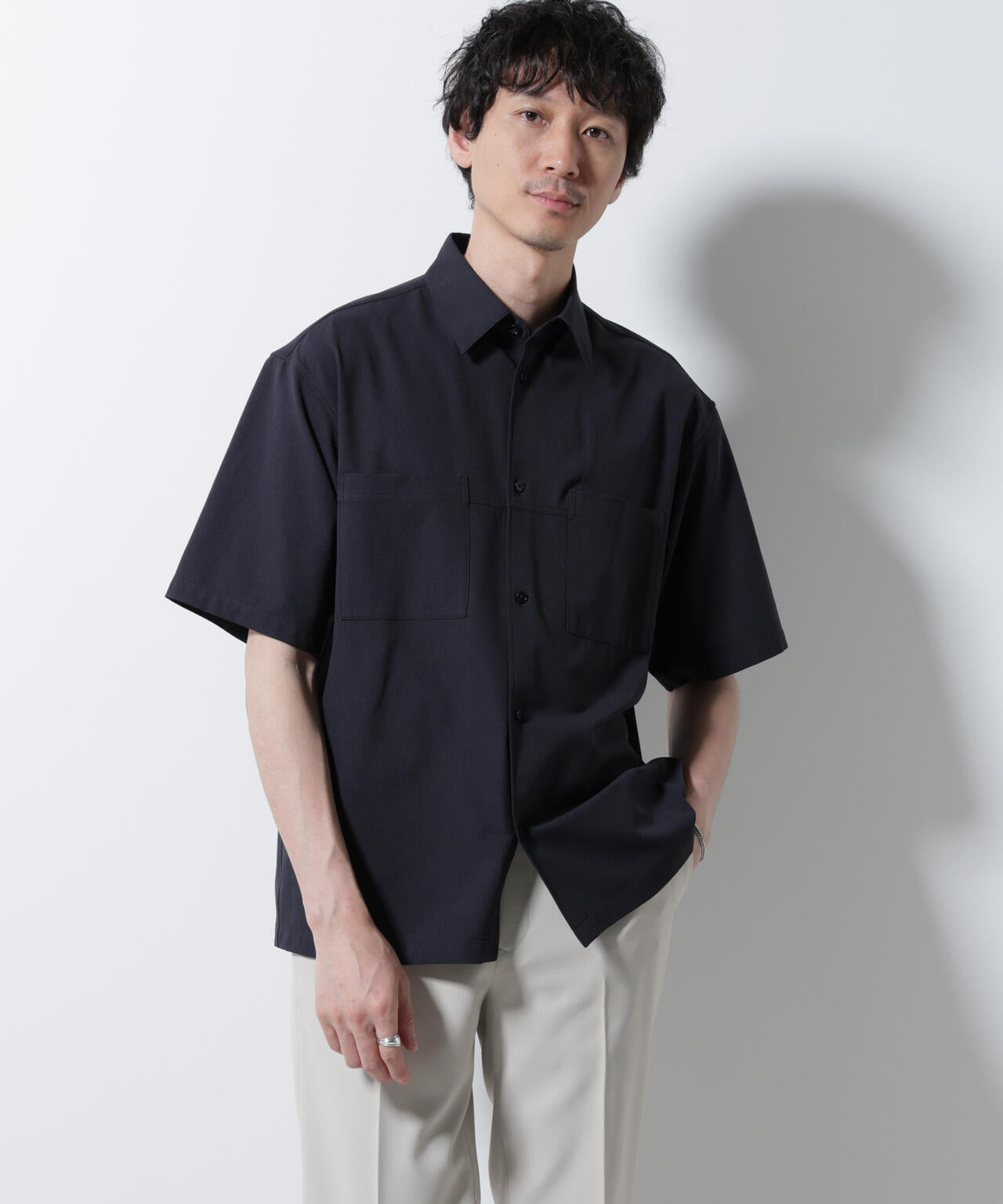 DotAir(R)ミニホールストレッチシャツ半袖/吸水速乾(セットアップ可)