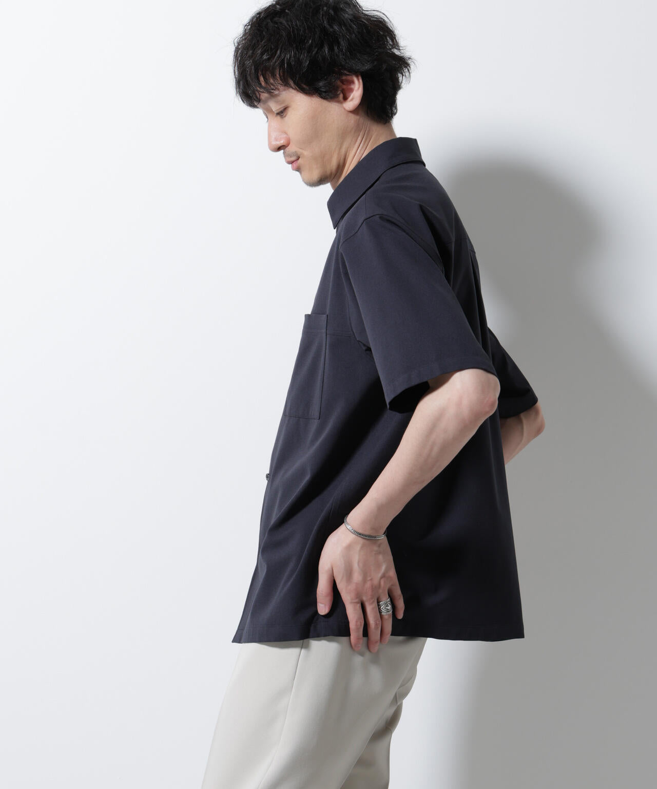 DotAir(R)ミニホールストレッチシャツ半袖/吸水速乾(セットアップ可)