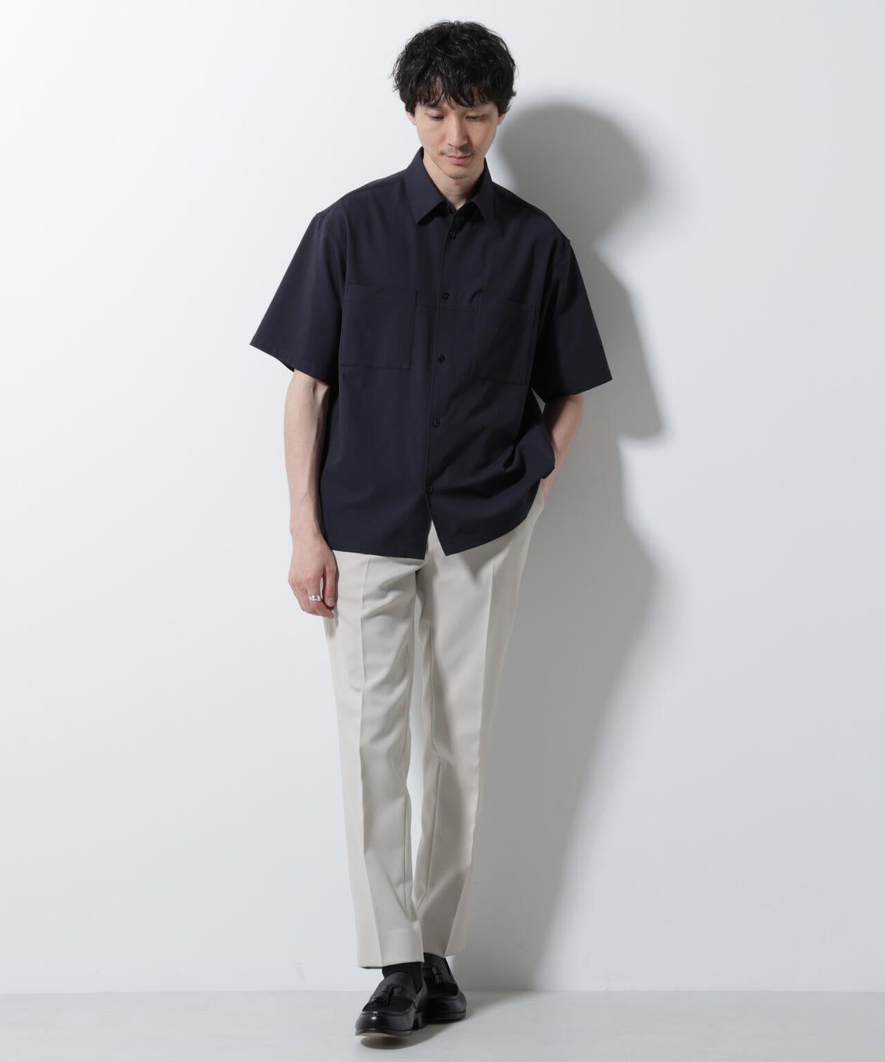 DotAir(R)ミニホールストレッチシャツ半袖/吸水速乾(セットアップ可)