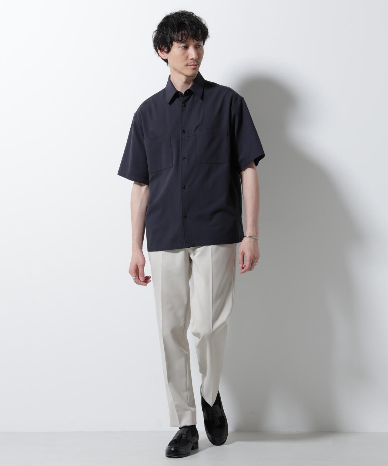DotAir(R)ミニホールストレッチシャツ半袖/吸水速乾(セットアップ可)