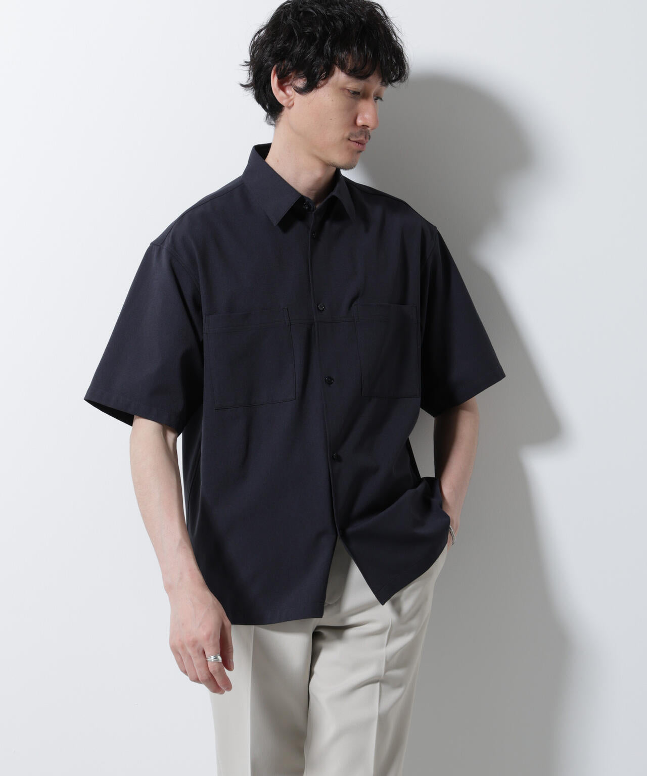 DotAir(R)ミニホールストレッチシャツ半袖/吸水速乾(セットアップ可)