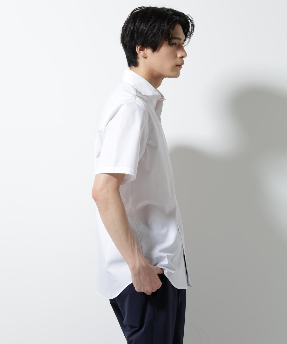 「N shirt」 速乾 ホリゾンタルカラーシャツ半袖