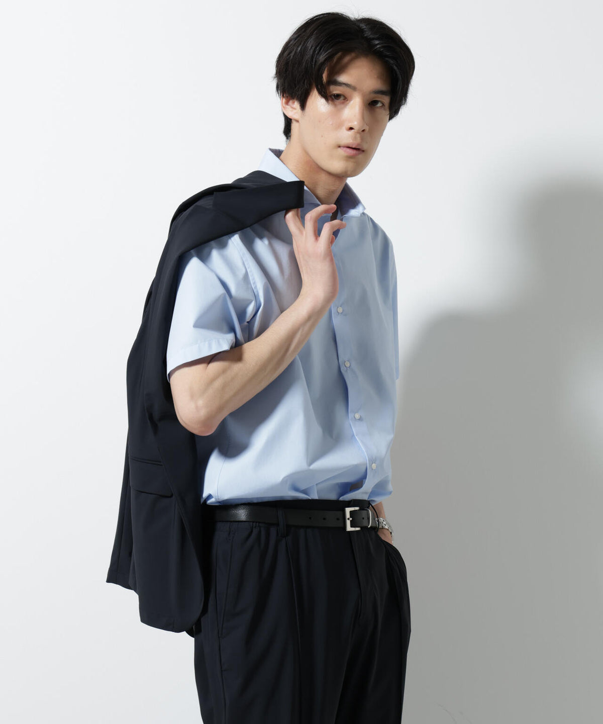 「N shirt」 速乾 ホリゾンタルカラーシャツ半袖