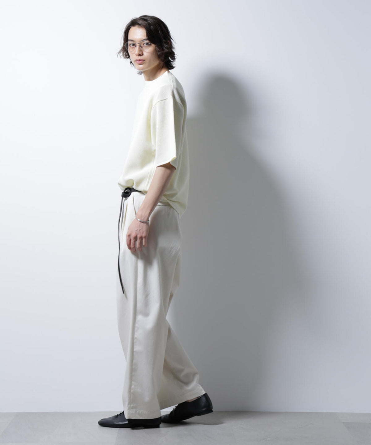 スポンディッシュ メッシュ クルーネックニットTEE