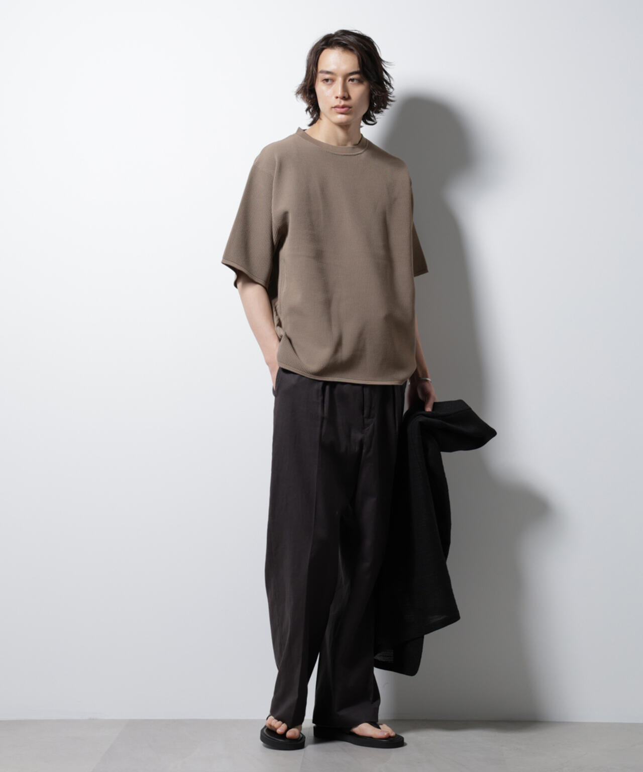 スポンディッシュ メッシュ クルーネックニットTEE