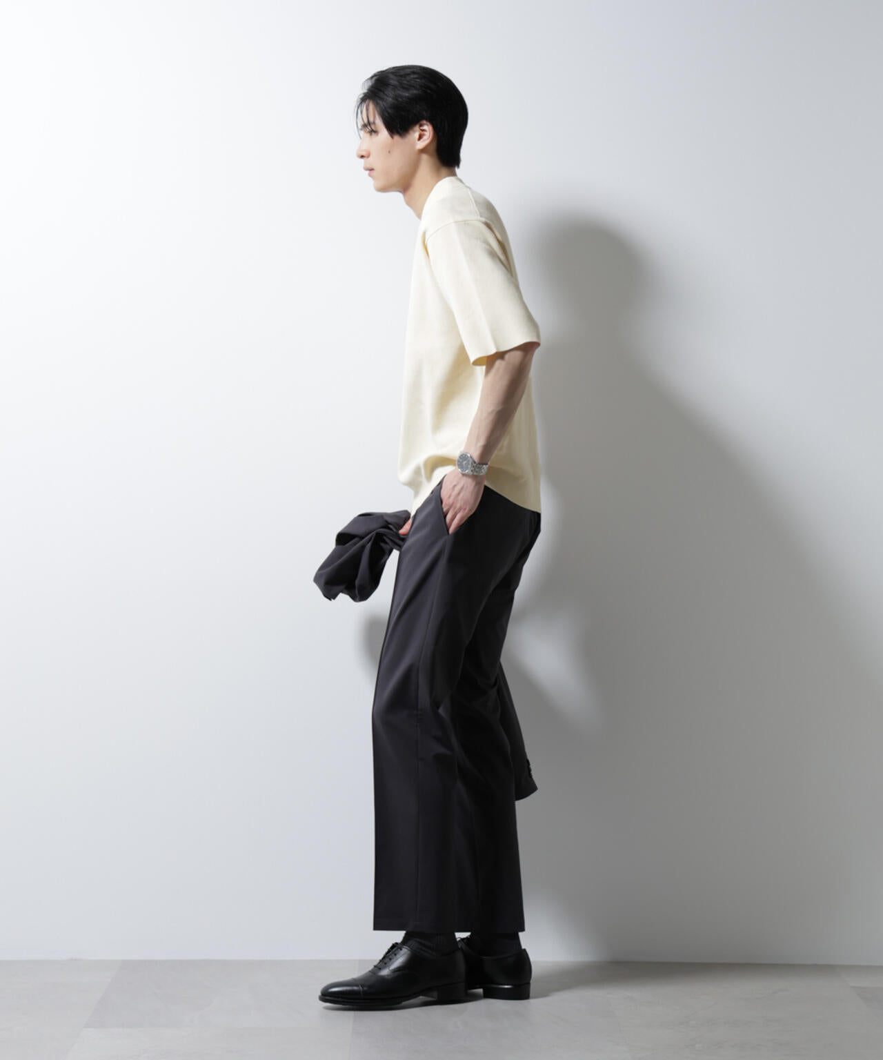 14ゲージミラノリブニット ジャケT型 半袖(手洗い可能)