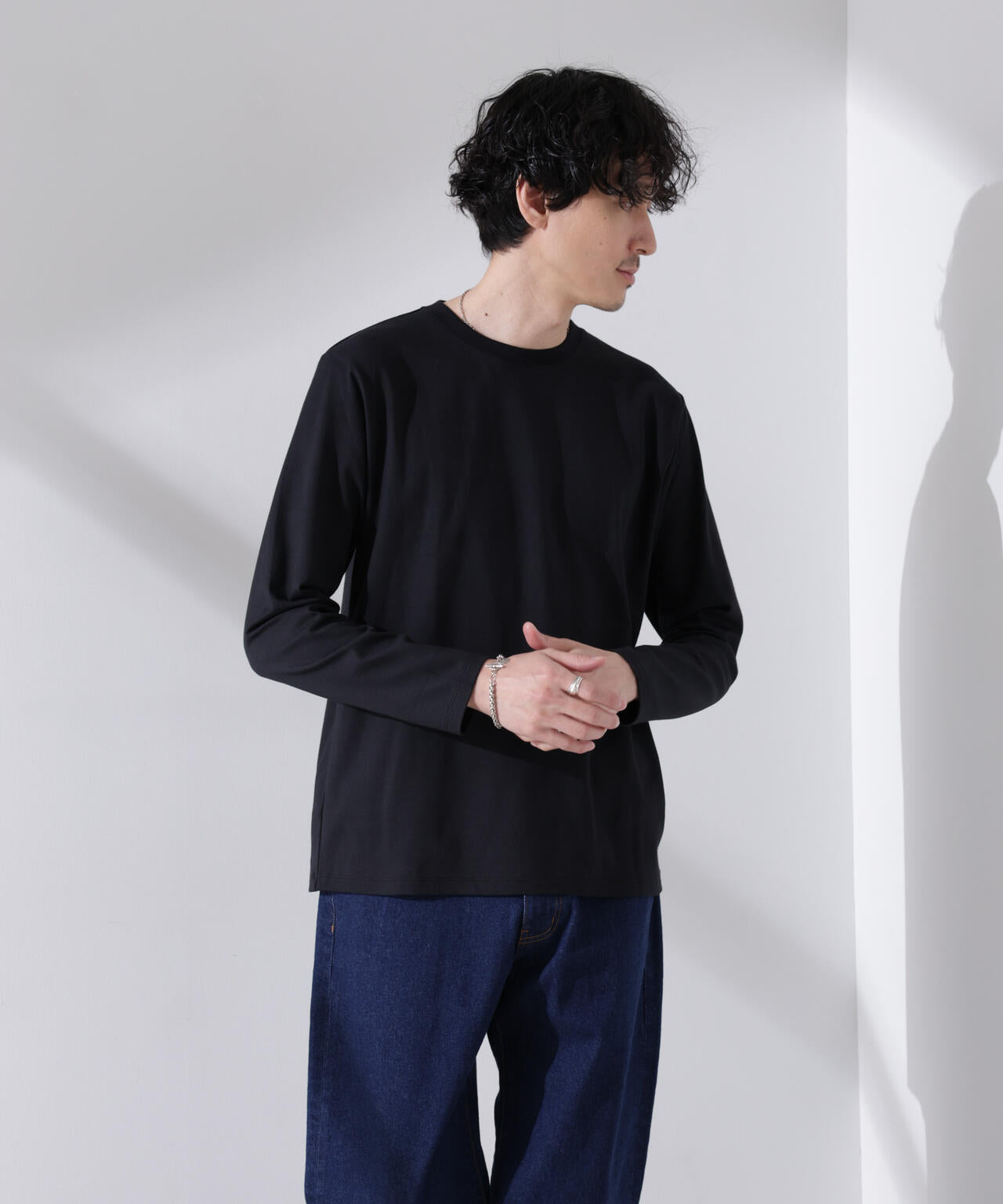 【大人気シリーズ】Anti Soaked(R)汗染み防止 クルーネックTシャツ 長袖