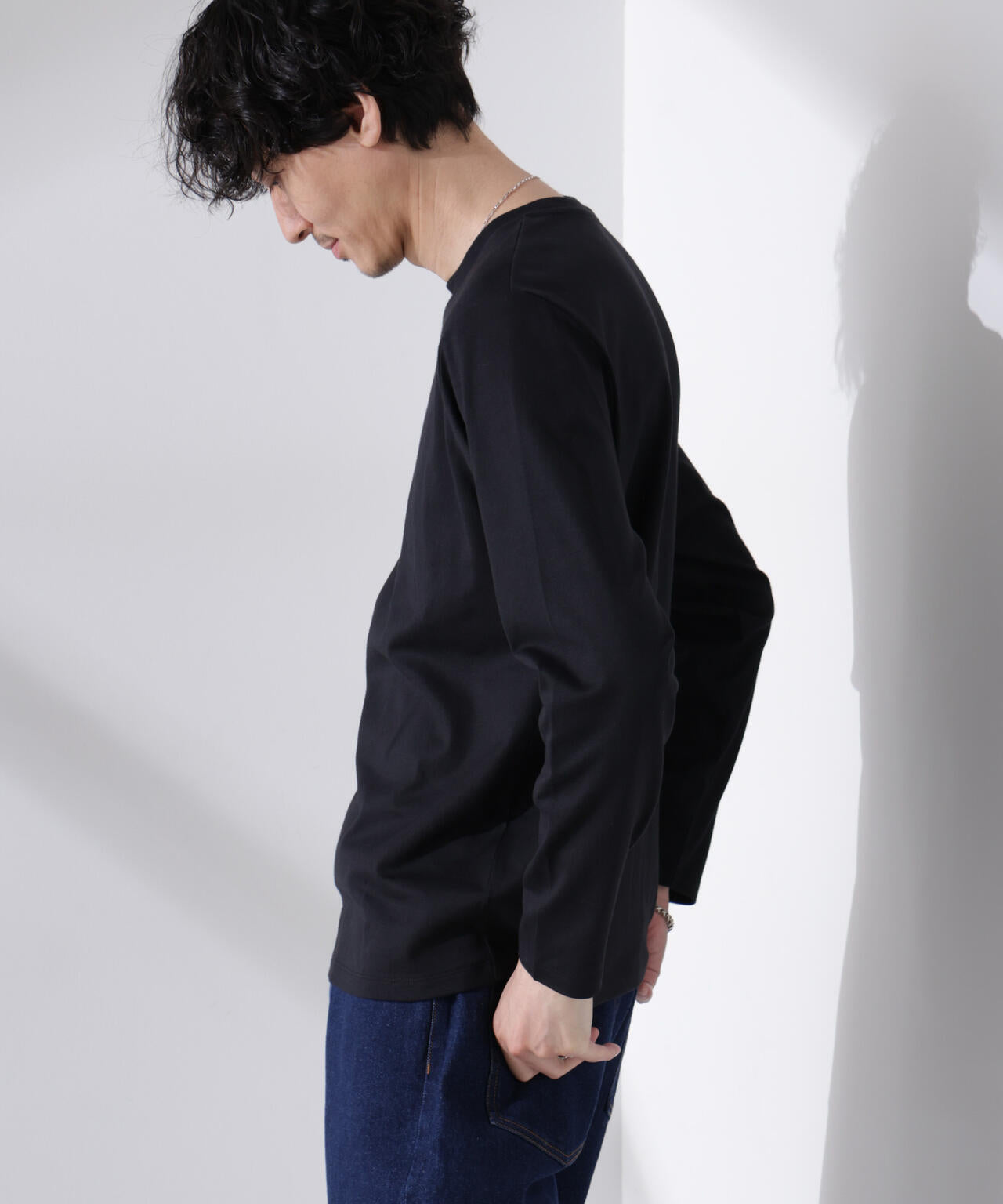 【大人気シリーズ】Anti Soaked(R)汗染み防止 クルーネックTシャツ 長袖